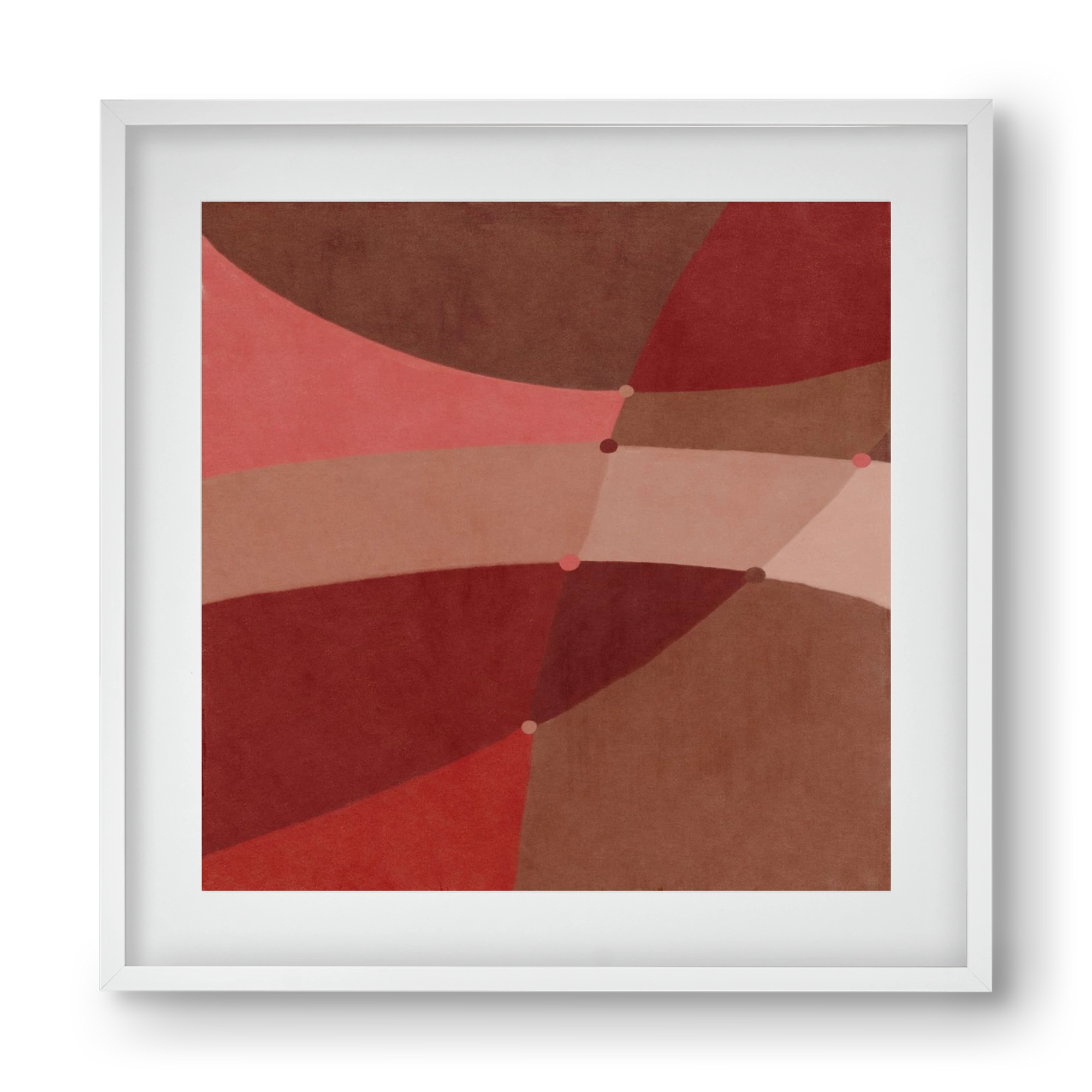 Abstract Intersections Q02, 40x40 cm (30x30 cm), Fehér keret, paszpartuval