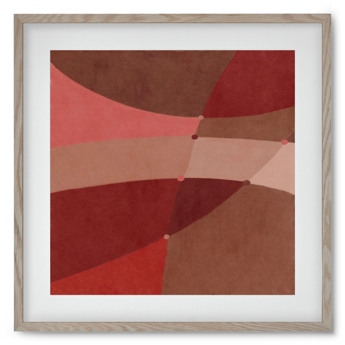 Abstract Intersections Q02, 50x50 cm (40x40 cm), Tölgy keret, paszpartuval