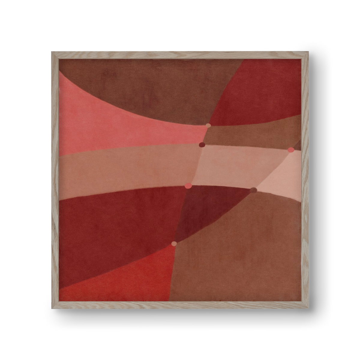 Abstract Intersections Q02, 30x30 cm (30x30 cm), Tölgy keret