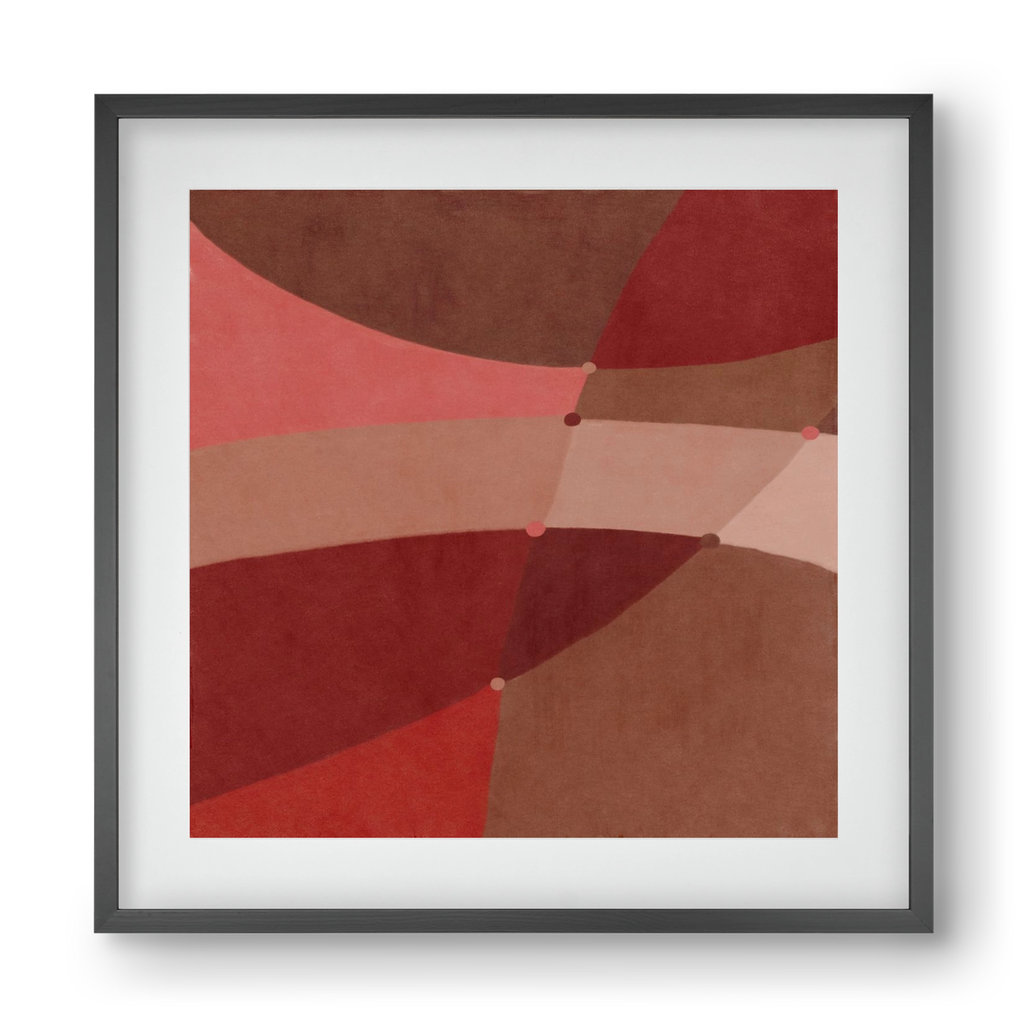 Abstract Intersections Q02, 40x40 cm (30x30 cm), Fekete keret, paszpartuval
