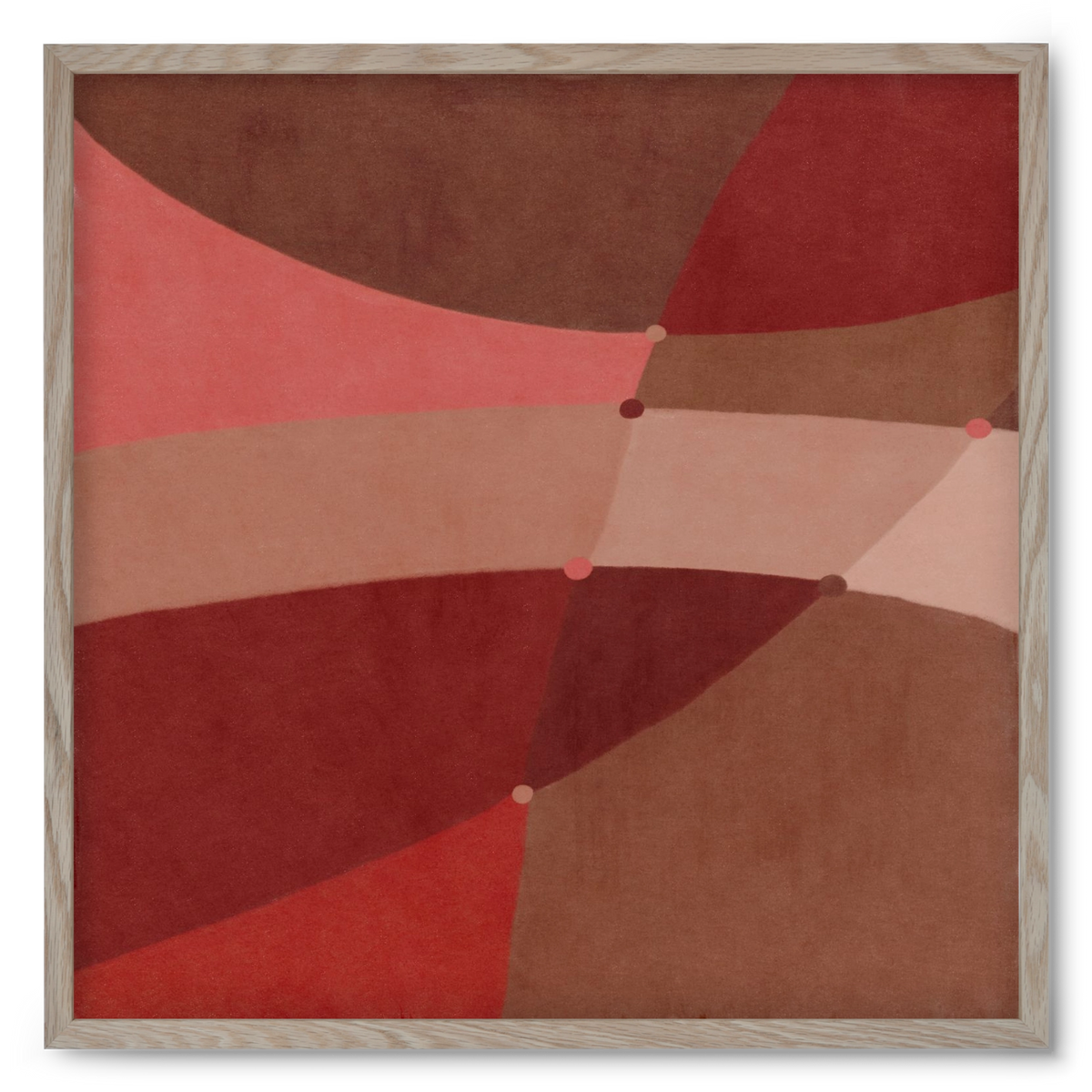 Abstract Intersections Q02, 50x50 cm (50x50 cm), Tölgy keret