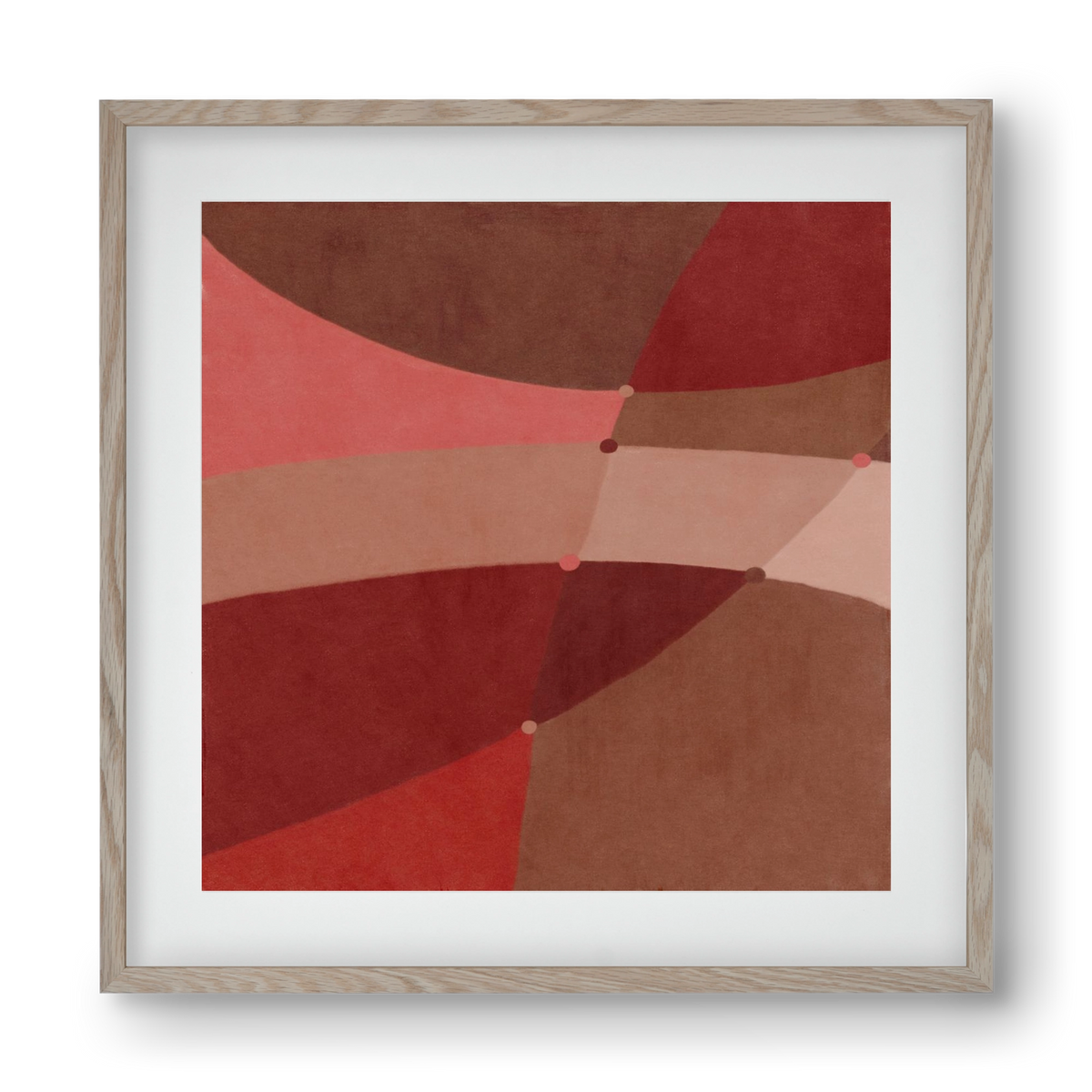 Abstract Intersections Q02, 40x40 cm (30x30 cm), Tölgy keret, paszpartuval