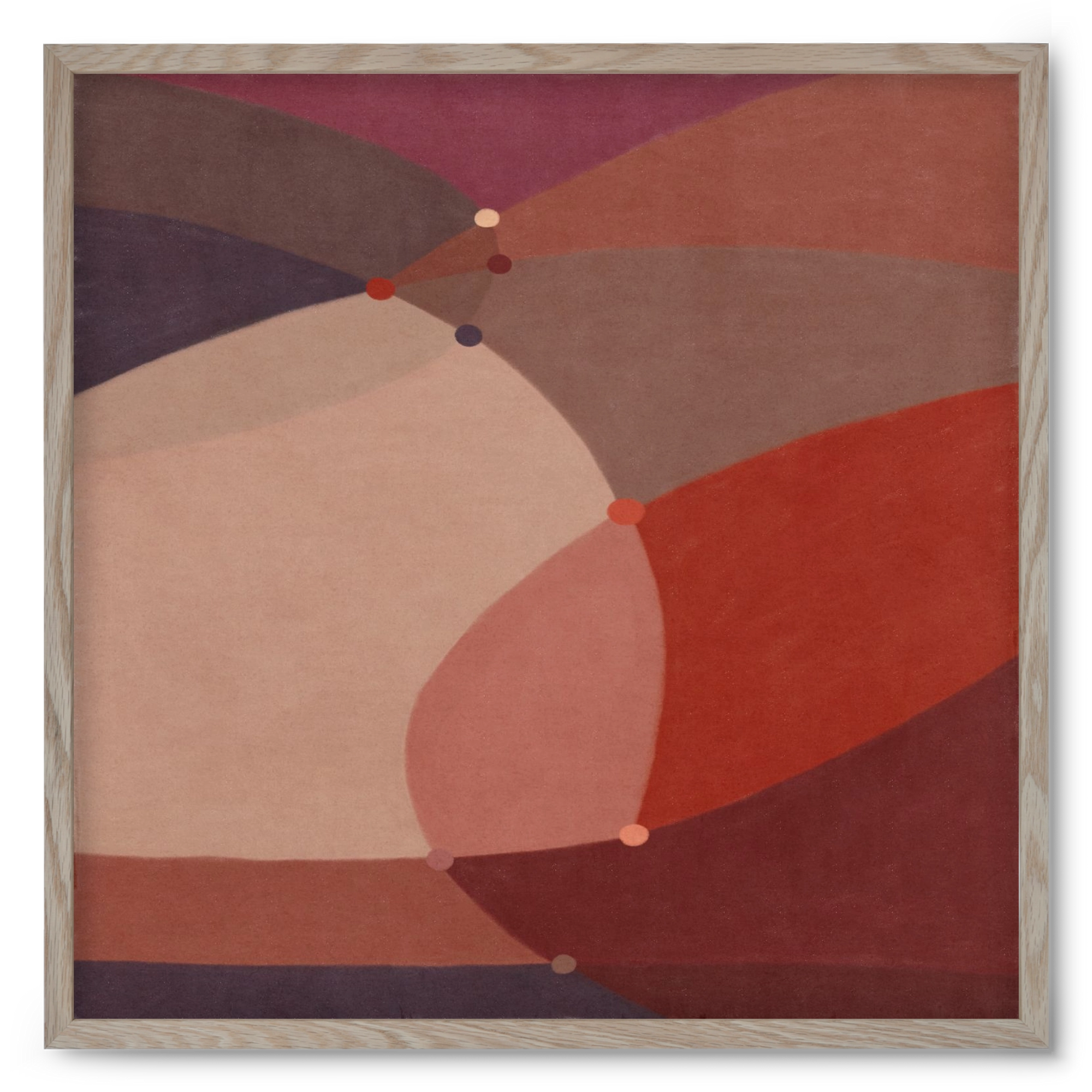 Abstract Intersections Q03, 50x50 cm (50x50 cm), Tölgy keret