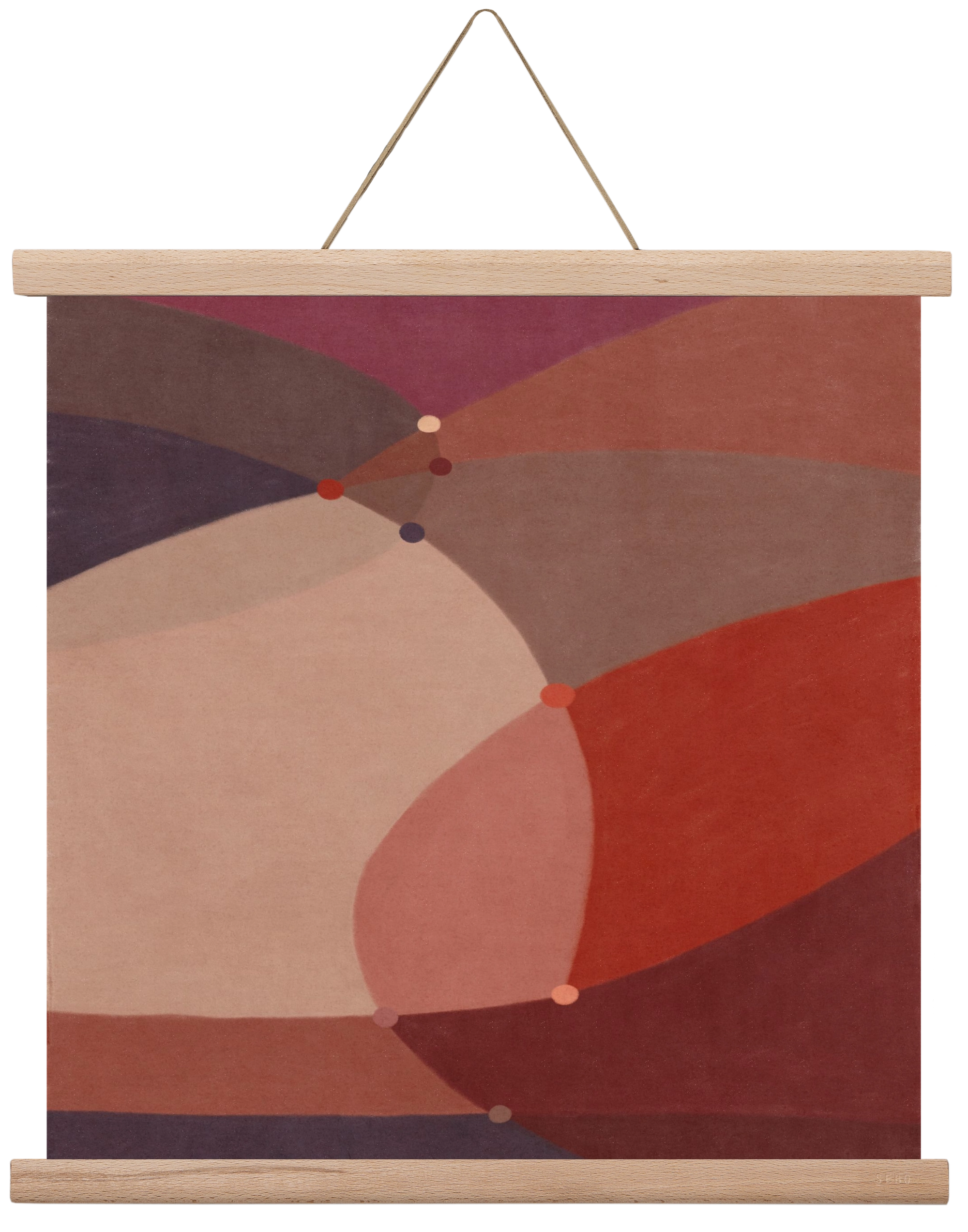 Abstract Intersections Q03, 40x40 cm (40x40 cm), Tölgy akasztó