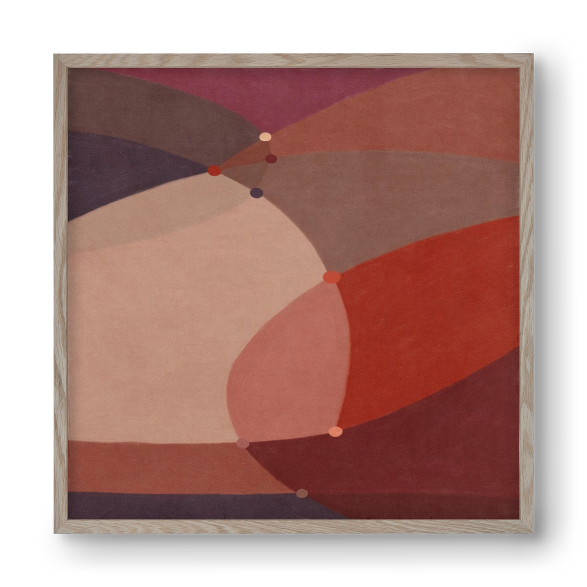 Abstract Intersections Q03, 40x40 cm (40x40 cm), Tölgy keret