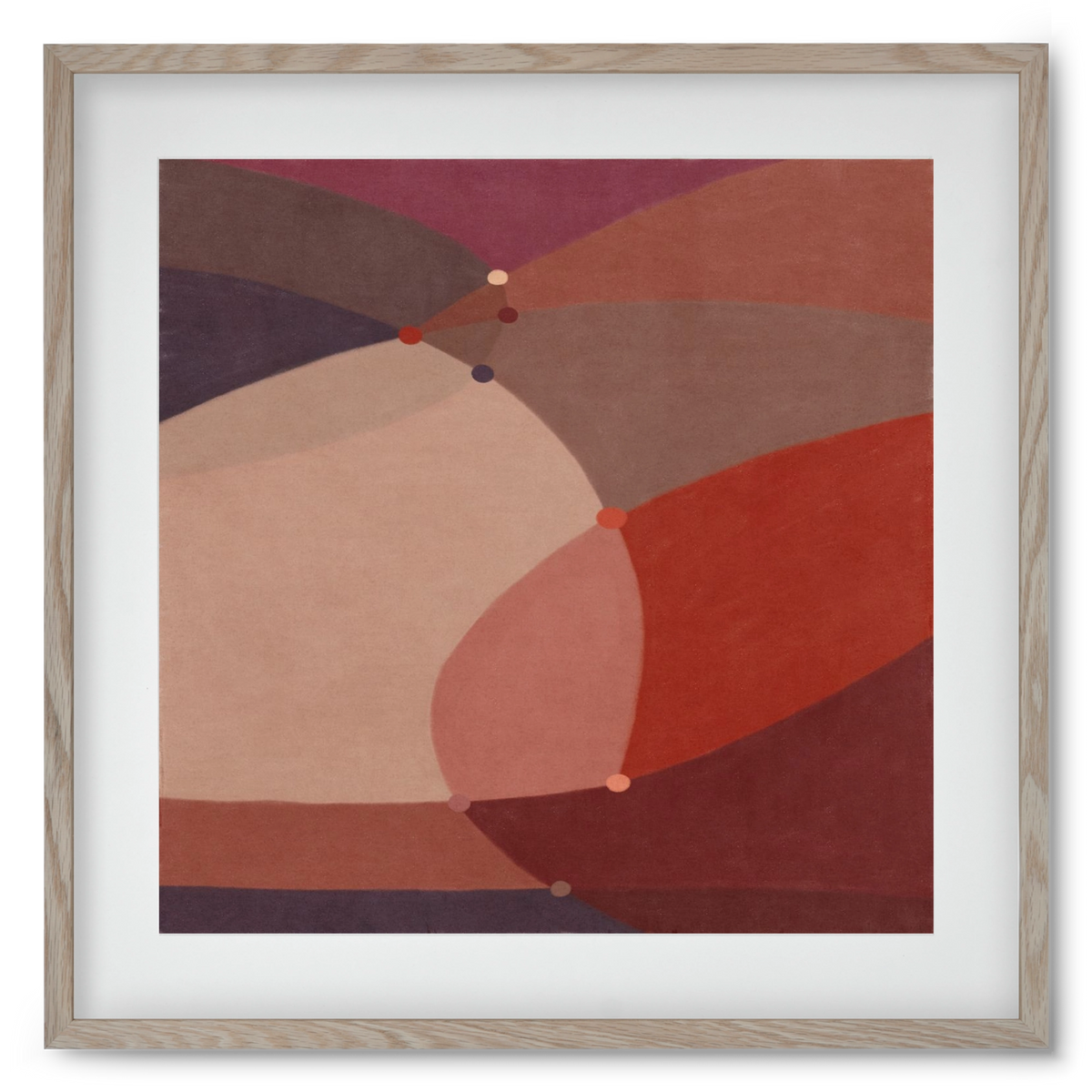 Abstract Intersections Q03, 50x50 cm (40x40 cm), Tölgy keret, paszpartuval