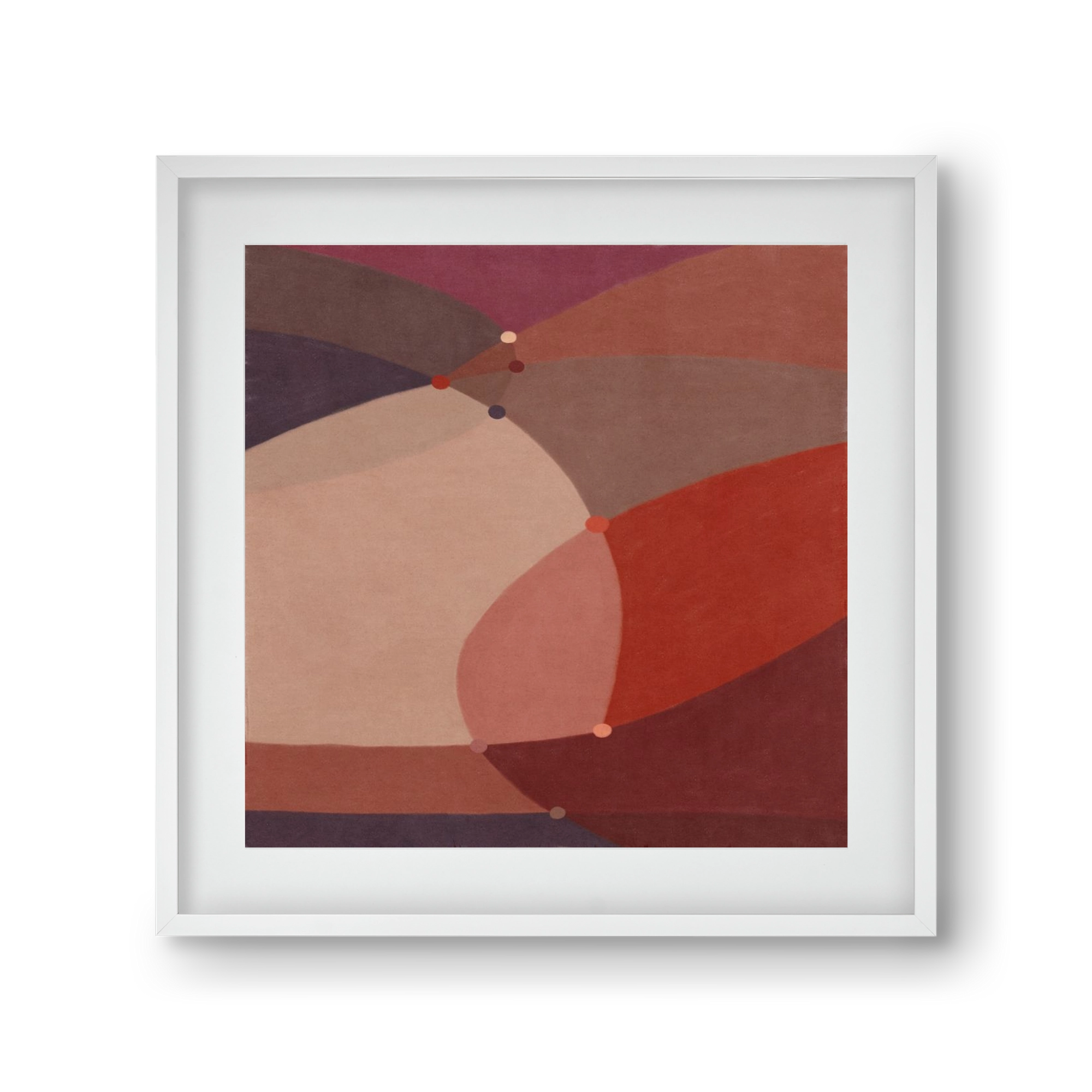 Abstract Intersections Q03, 30x30 cm (20x20 cm), Fehér keret, paszpartuval