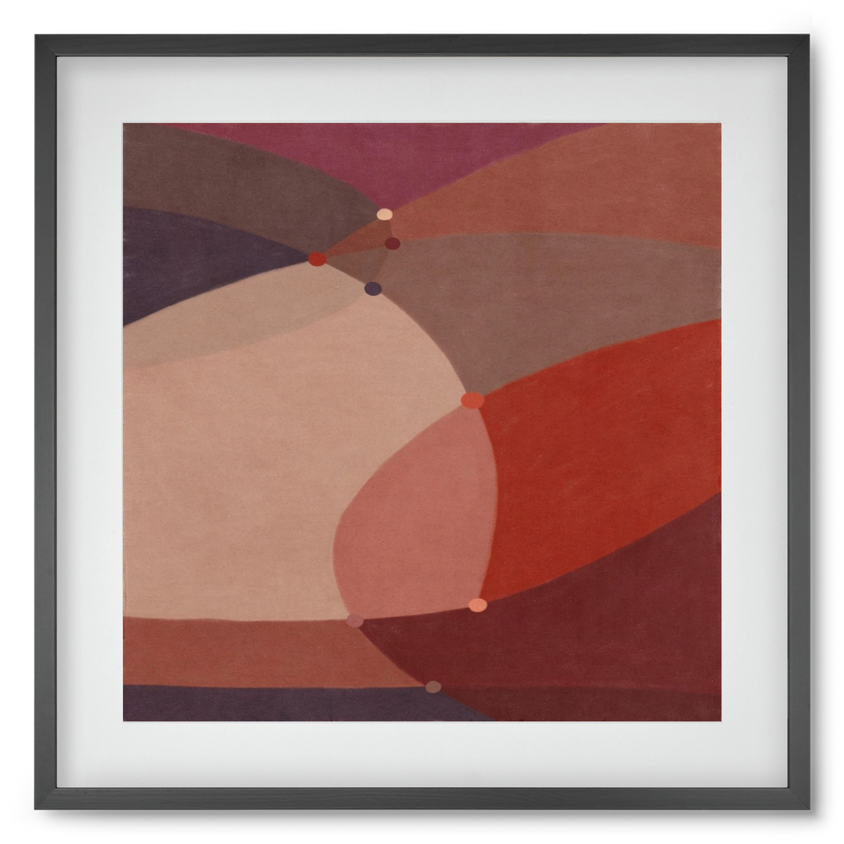 Abstract Intersections Q03, 50x50 cm (40x40 cm), Fekete keret, paszpartuval