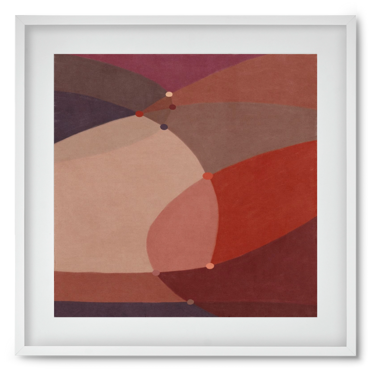 Abstract Intersections Q03, 50x50 cm (40x40 cm), Fehér keret, paszpartuval