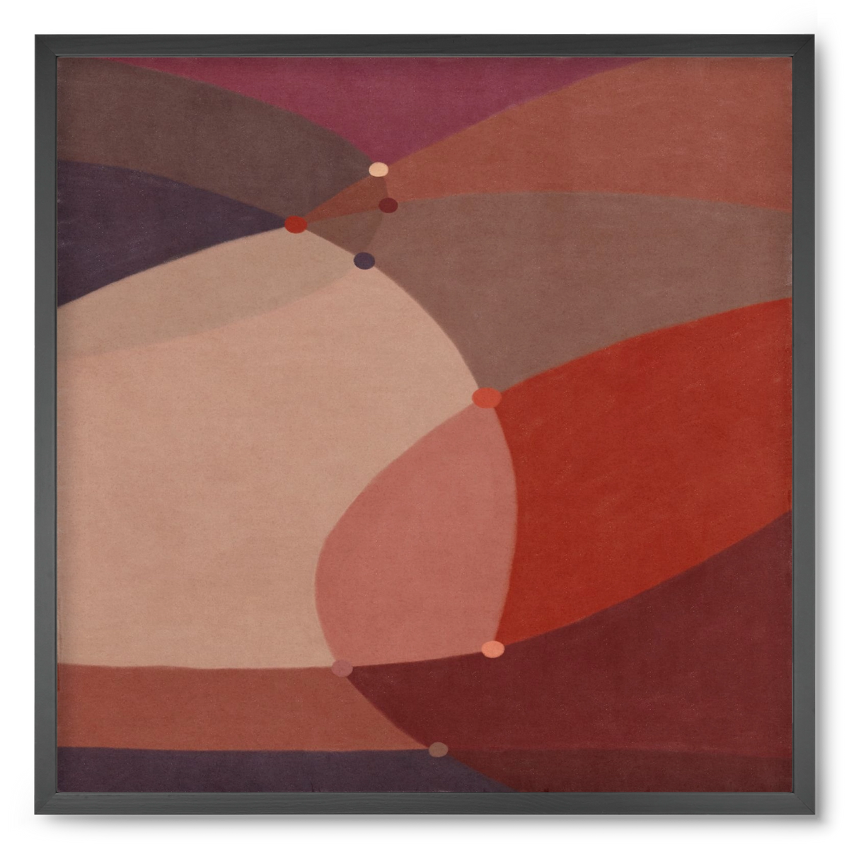 Abstract Intersections Q03, 50x50 cm (50x50 cm), Fekete keret