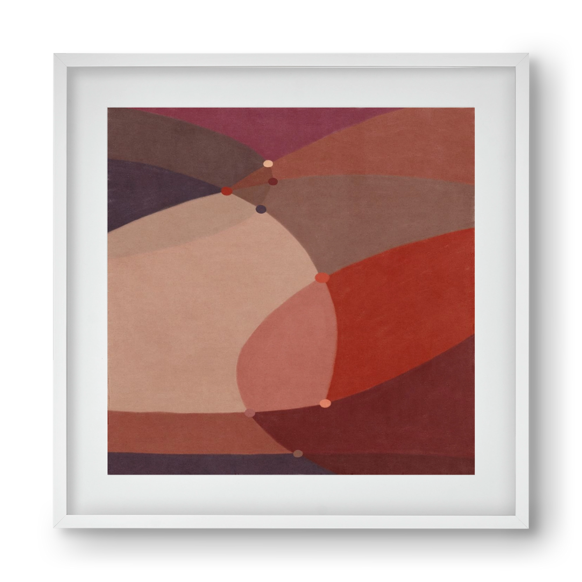 Abstract Intersections Q03, 40x40 cm (30x30 cm), Fehér keret, paszpartuval