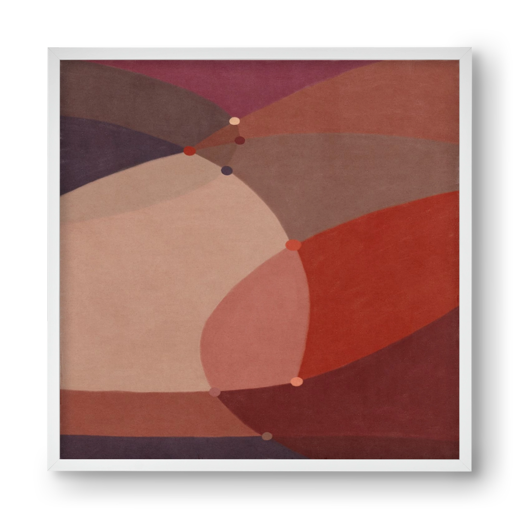 Abstract Intersections Q03, 40x40 cm (40x40 cm), Fehér keret