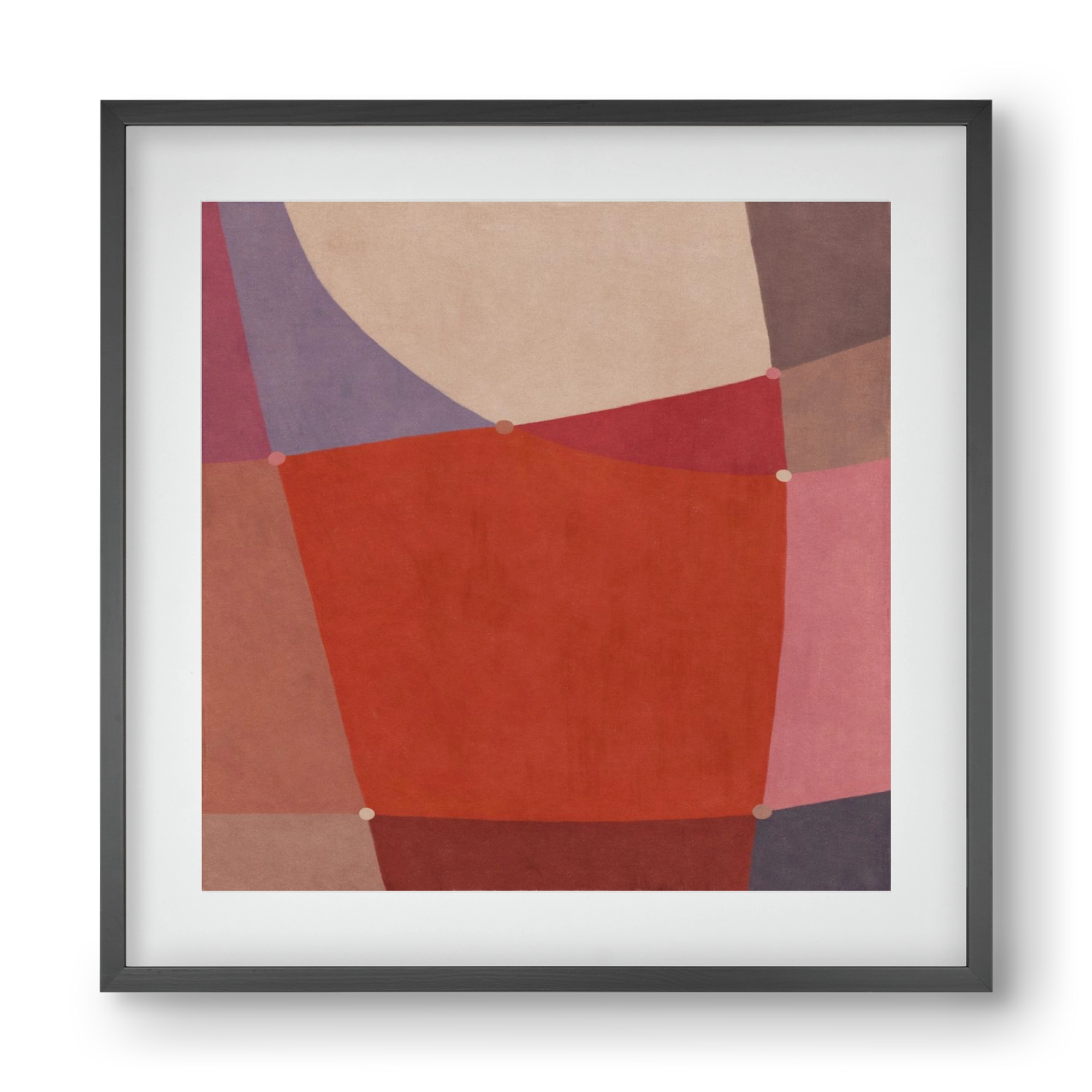 Abstract Intersections Q05, 40x40 cm (30x30 cm), Fekete keret, paszpartuval