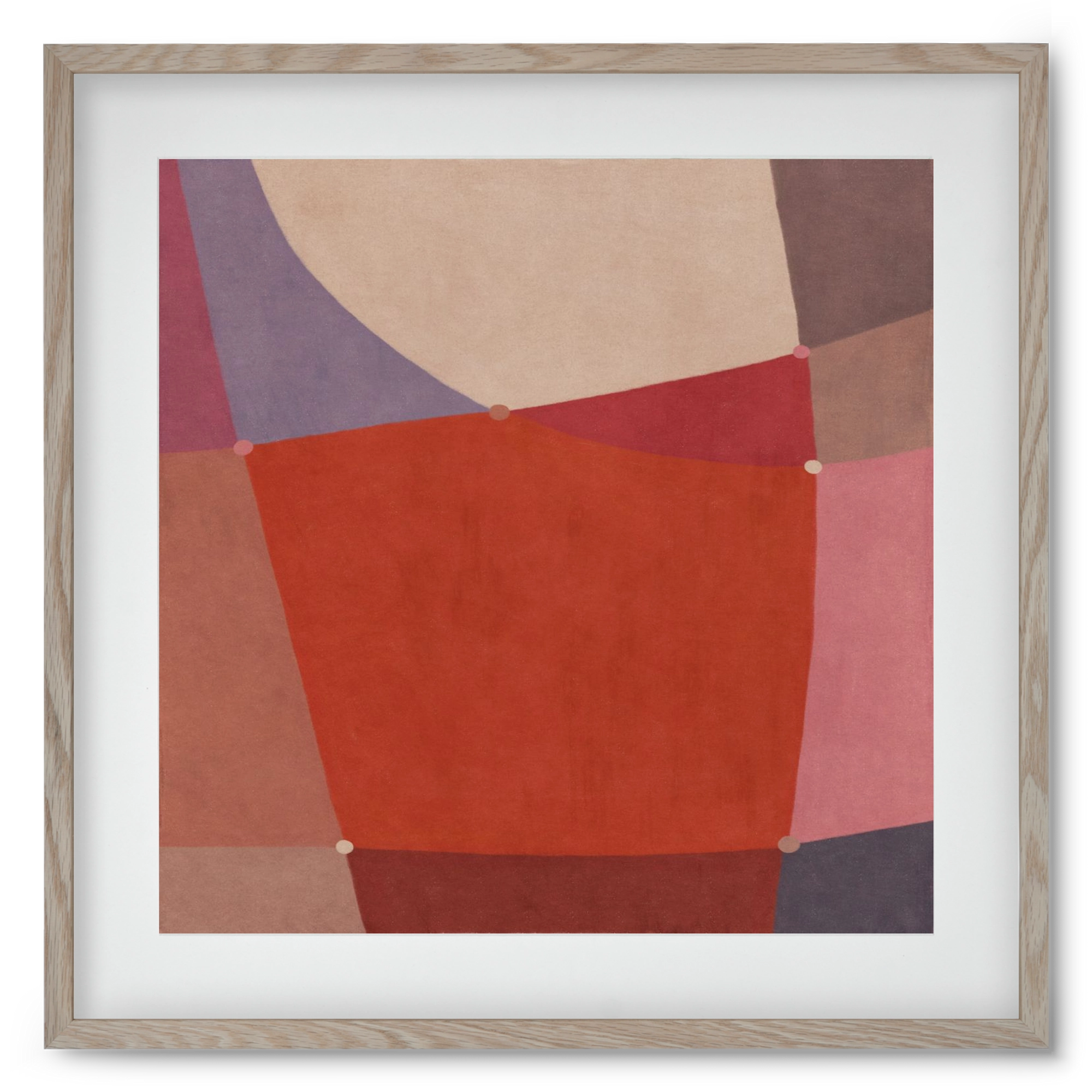 Abstract Intersections Q05, 50x50 cm (40x40 cm), Tölgy keret, paszpartuval
