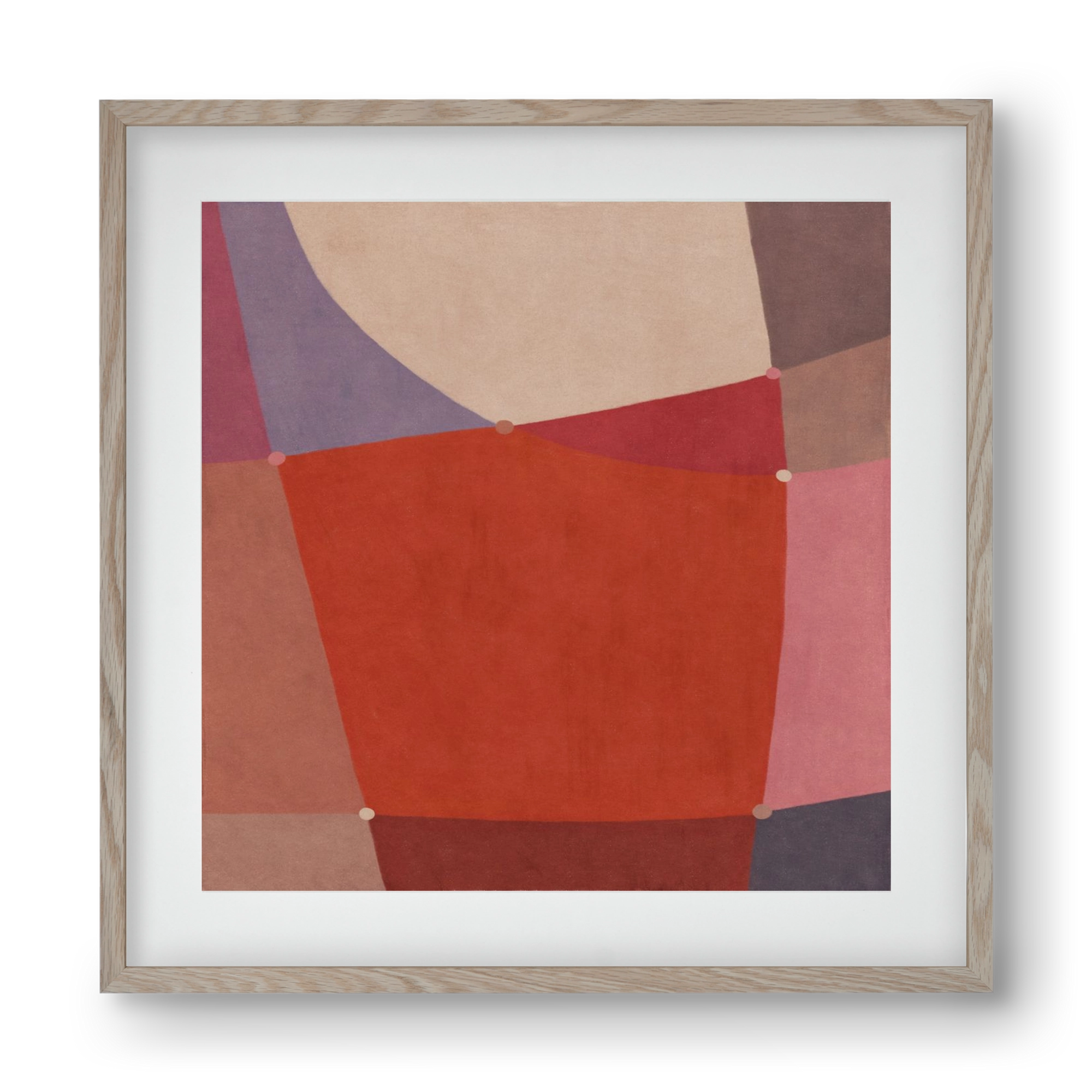 Abstract Intersections Q05, 40x40 cm (30x30 cm), Tölgy keret, paszpartuval