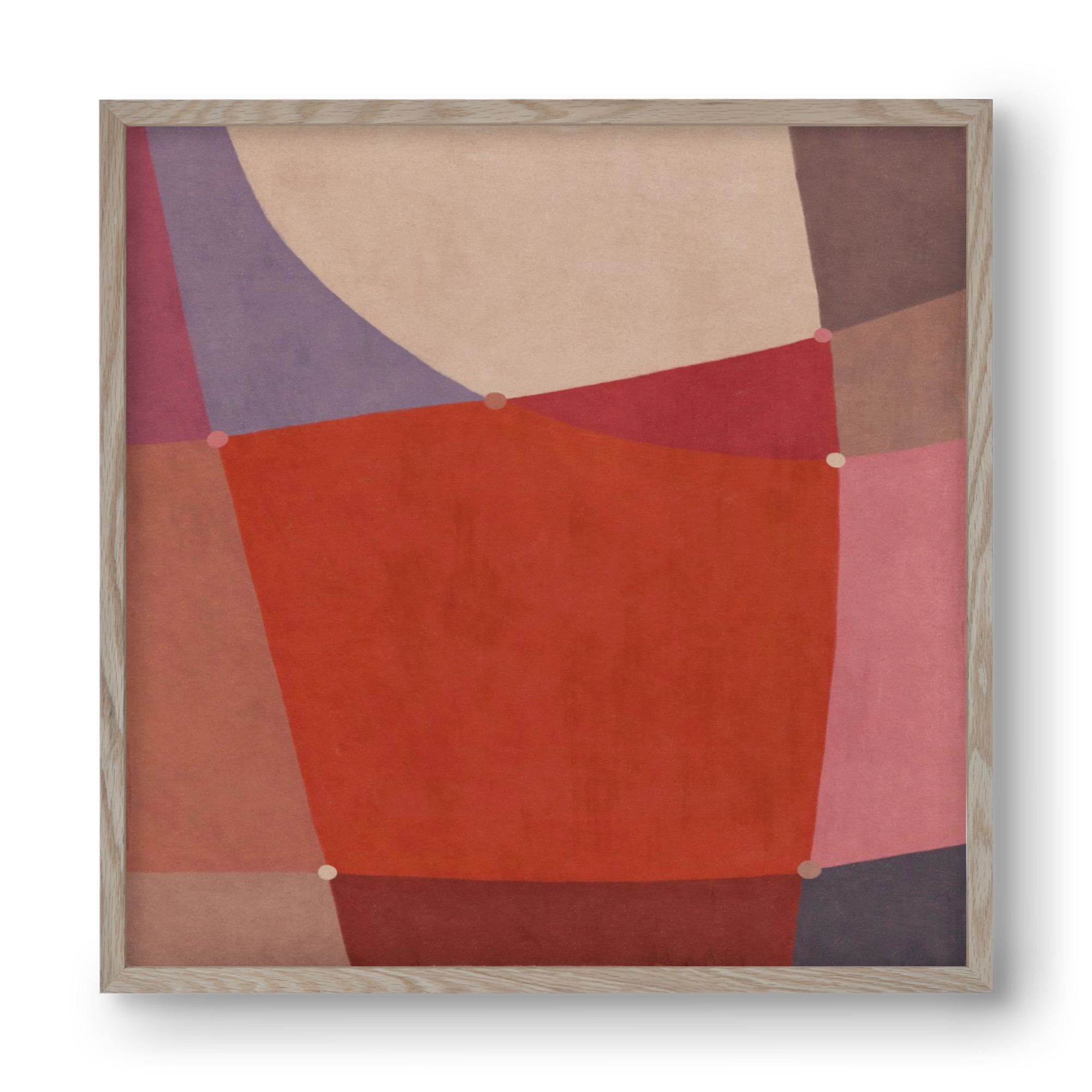 Abstract Intersections Q05, 40x40 cm (40x40 cm), Tölgy keret