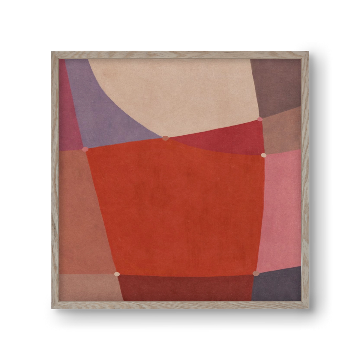 Abstract Intersections Q05, 30x30 cm (30x30 cm), Tölgy keret