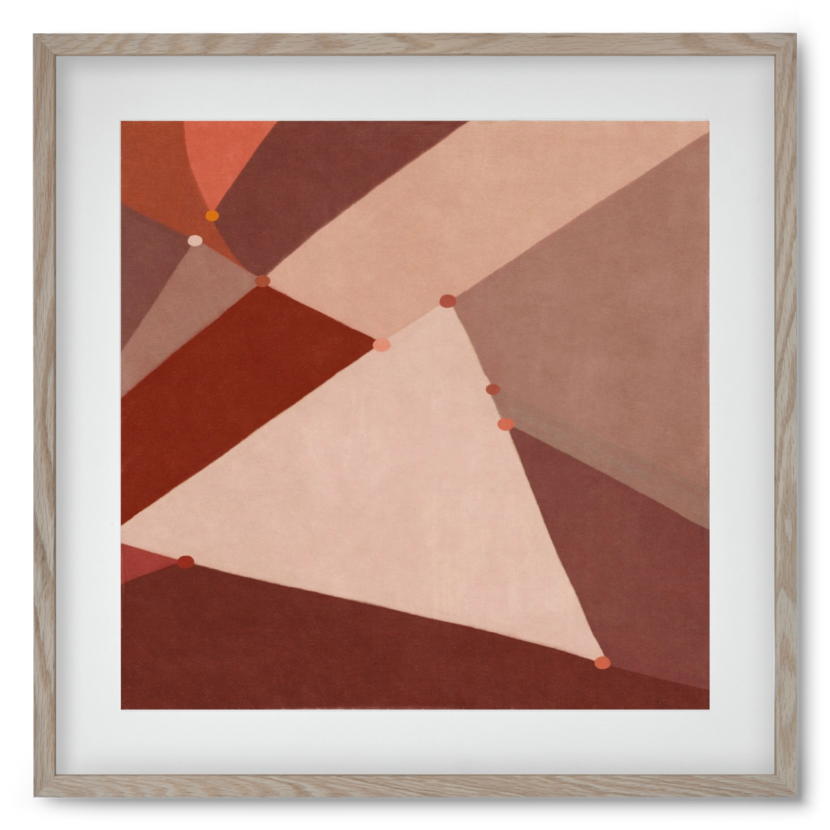 Abstract Intersections Q06, 50x50 cm (40x40 cm), Tölgy keret, paszpartuval