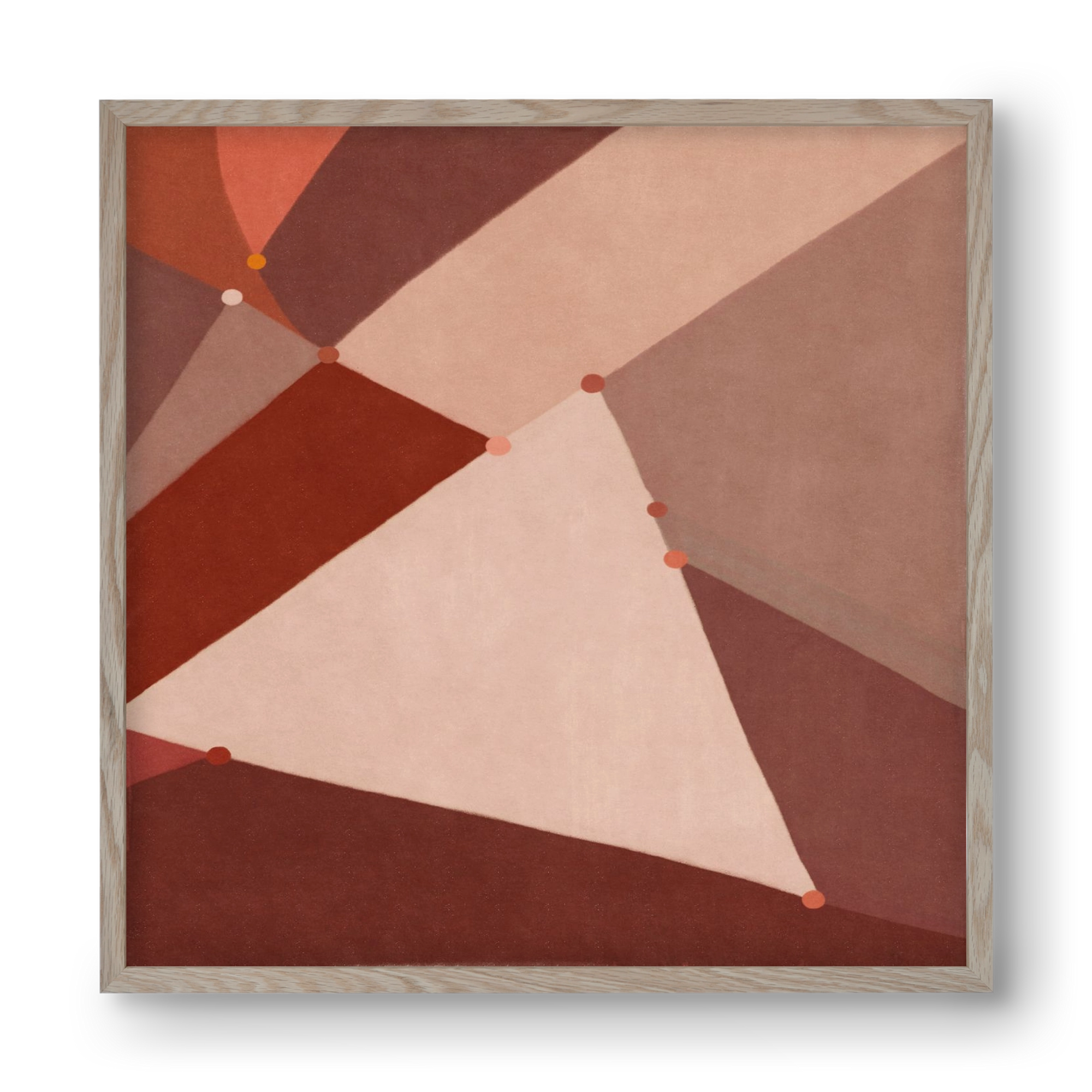 Abstract Intersections Q06, 40x40 cm (40x40 cm), Tölgy keret