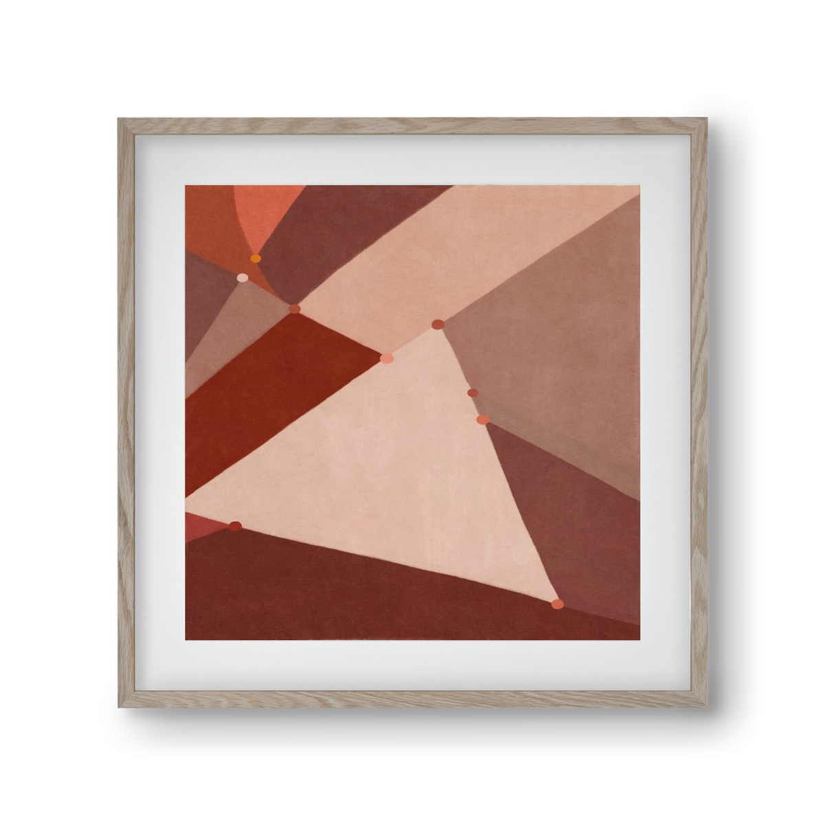Abstract Intersections Q06, 30x30 cm (20x20 cm), Tölgy keret, paszpartuval