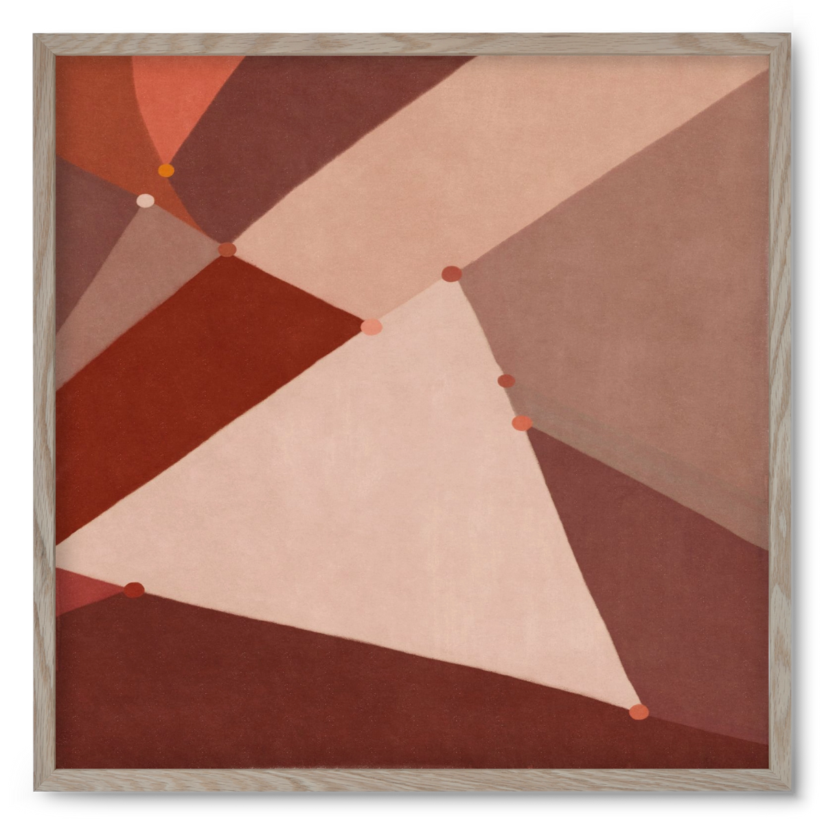 Abstract Intersections Q06, 50x50 cm (50x50 cm), Tölgy keret