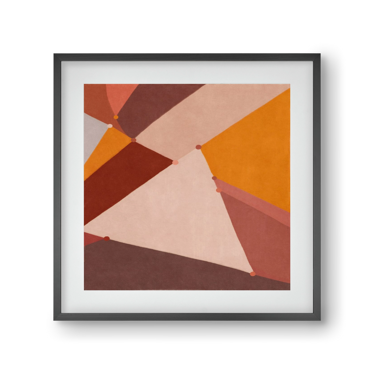 Abstract Intersections Q07, 30x30 cm (20x20 cm), Fekete keret, paszpartuval
