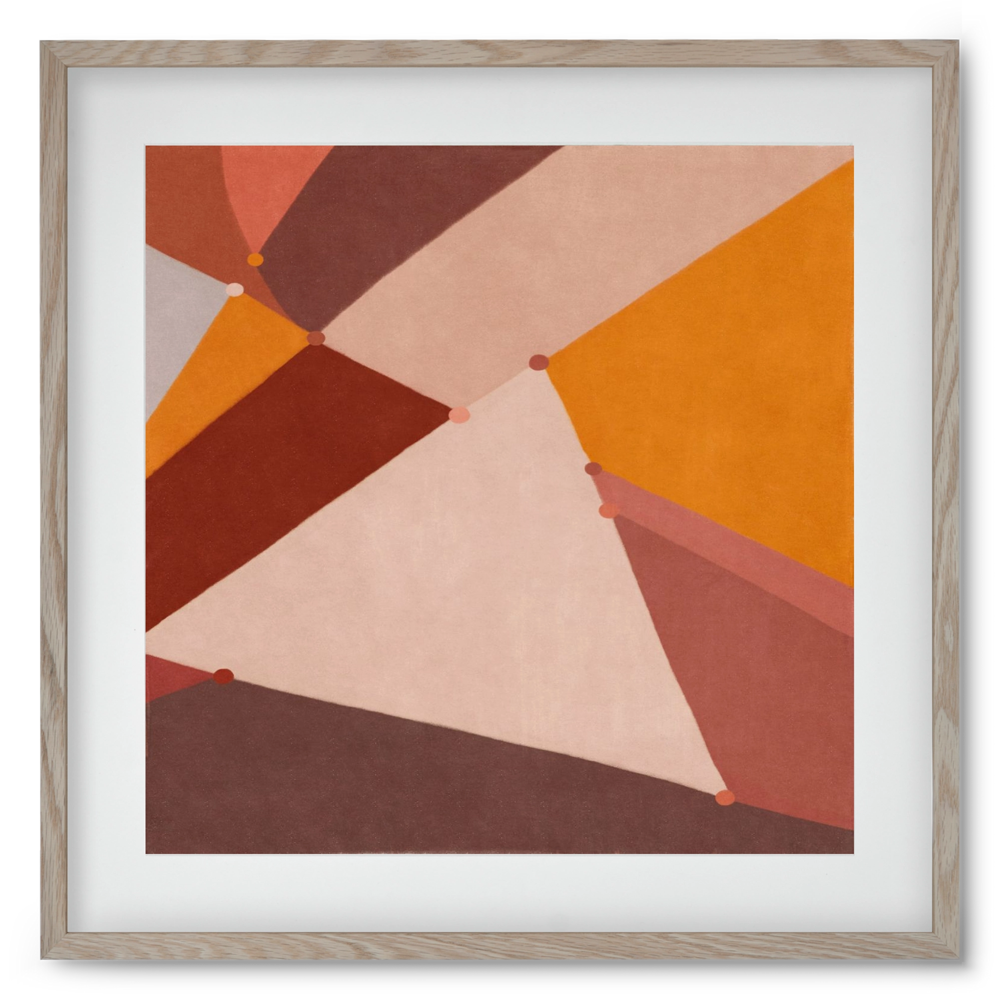 Abstract Intersections Q07, 50x50 cm (40x40 cm), Tölgy keret, paszpartuval