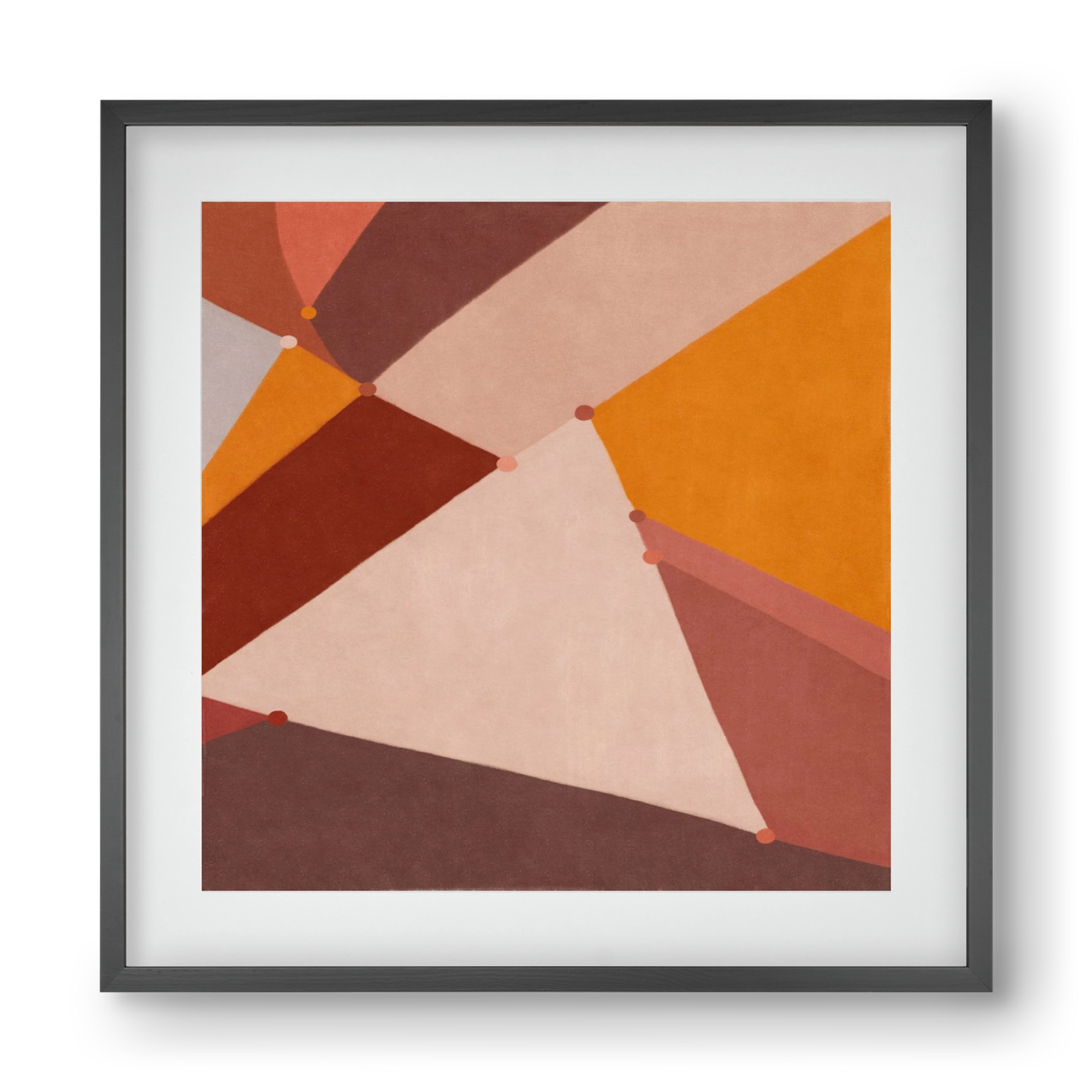 Abstract Intersections Q07, 40x40 cm (30x30 cm), Fekete keret, paszpartuval