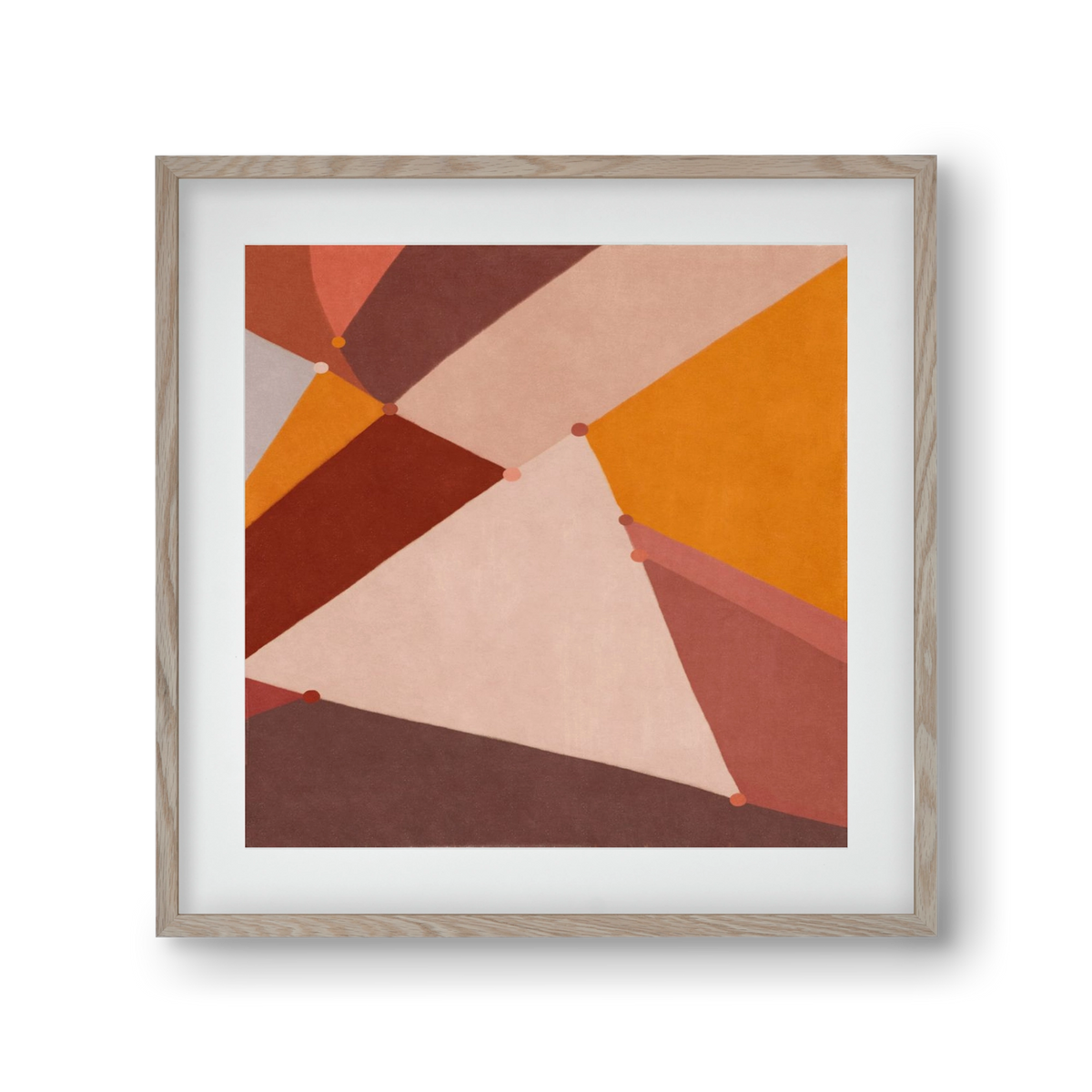 Abstract Intersections Q07, 30x30 cm (20x20 cm), Tölgy keret, paszpartuval