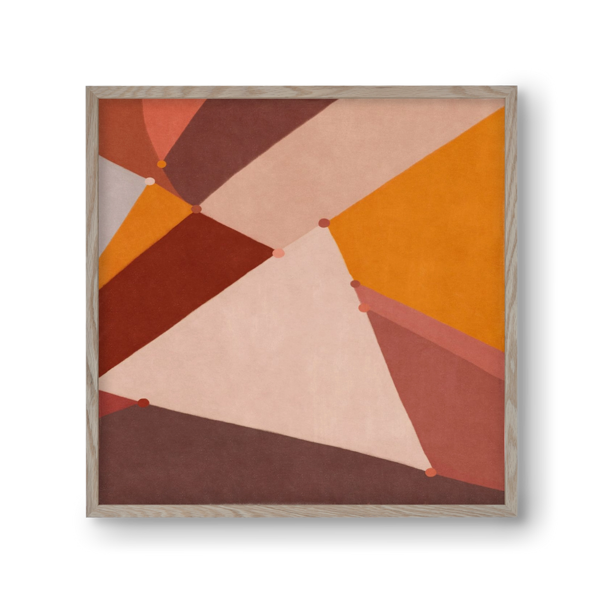 Abstract Intersections Q07, 30x30 cm (30x30 cm), Tölgy keret