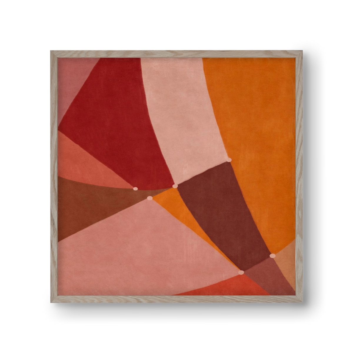 Abstract Intersections Q08, 30x30 cm (30x30 cm), Tölgy keret