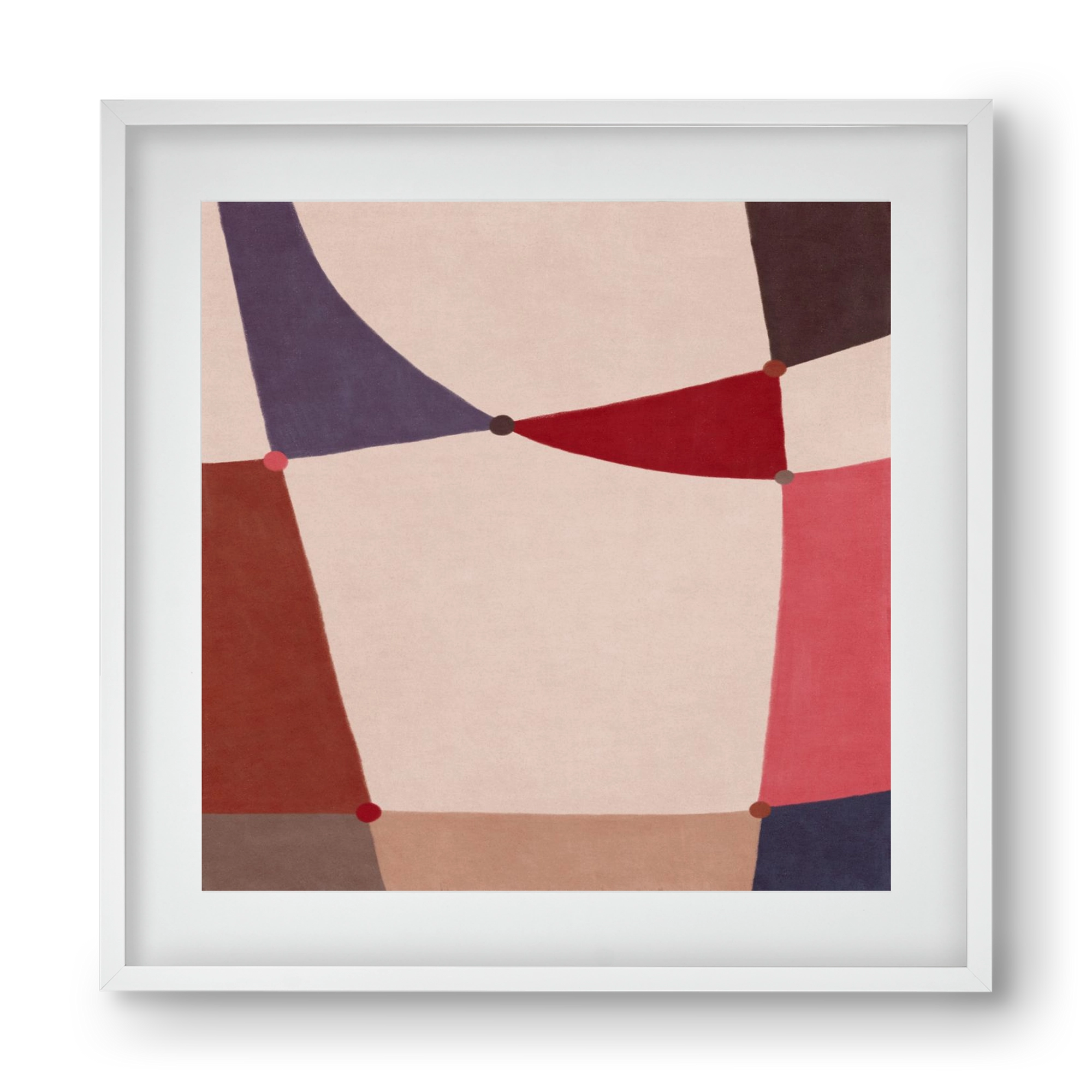 Abstract Intersections Q09, 40x40 cm (30x30 cm), Fehér keret, paszpartuval