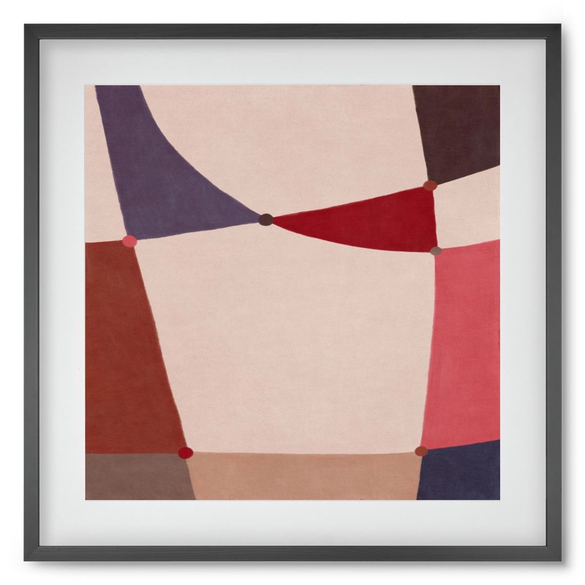 Abstract Intersections Q09, 50x50 cm (40x40 cm), Fekete keret, paszpartuval