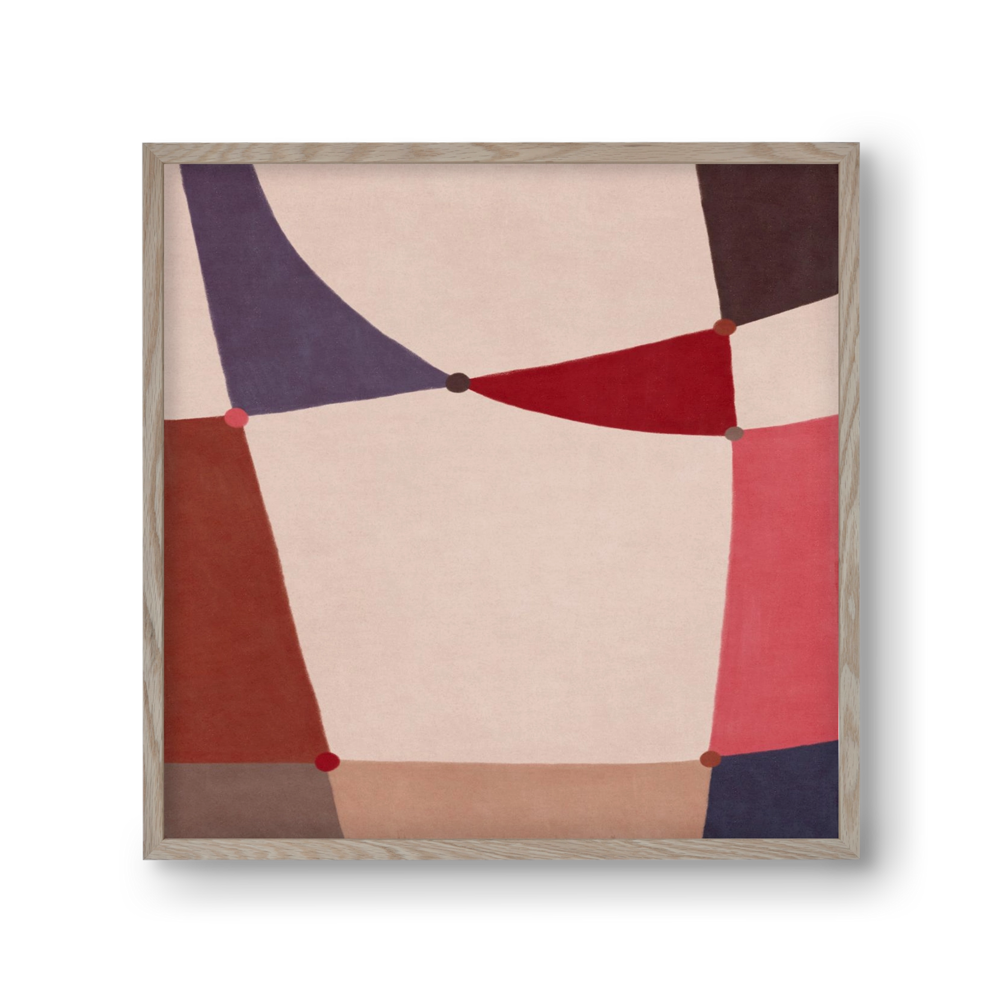 Abstract Intersections Q09, 30x30 cm (30x30 cm), Tölgy keret