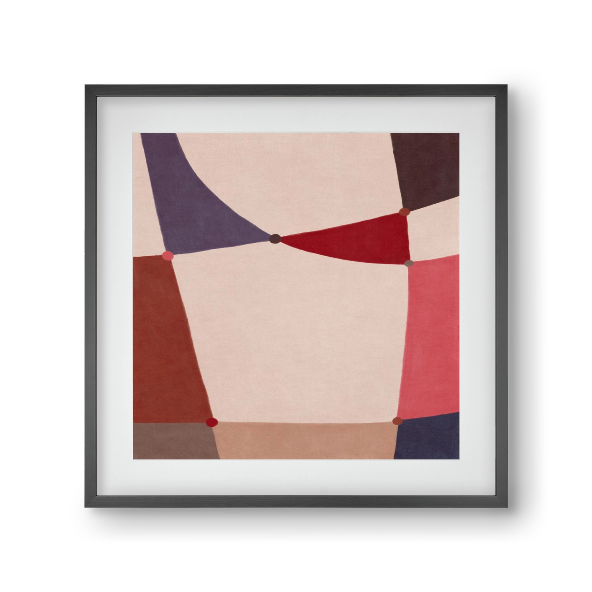 Abstract Intersections Q09, 30x30 cm (20x20 cm), Fekete keret, paszpartuval