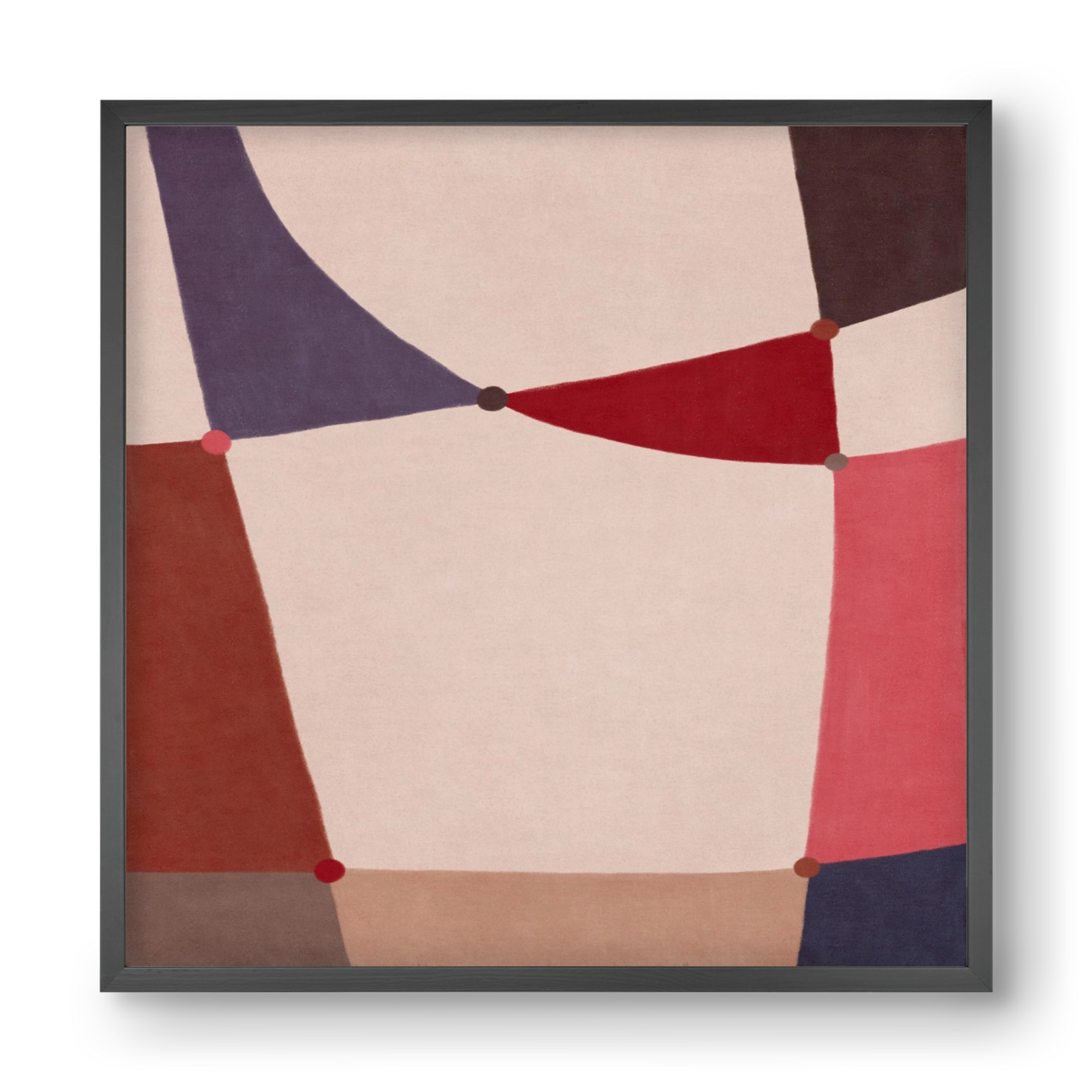 Abstract Intersections Q09, 40x40 cm (40x40 cm), Fekete keret