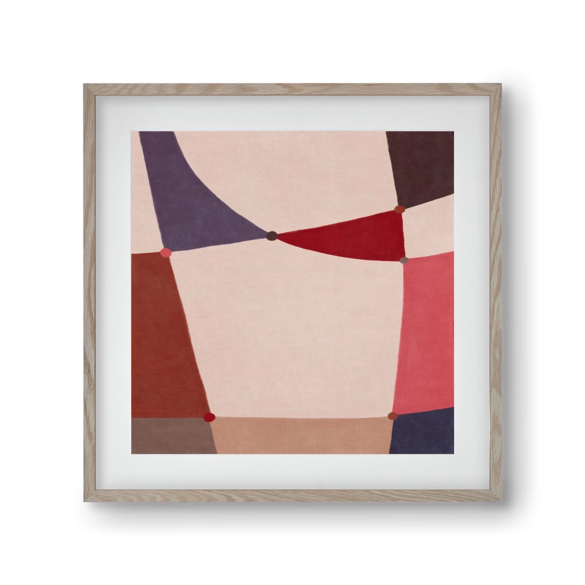 Abstract Intersections Q09, 30x30 cm (20x20 cm), Tölgy keret, paszpartuval