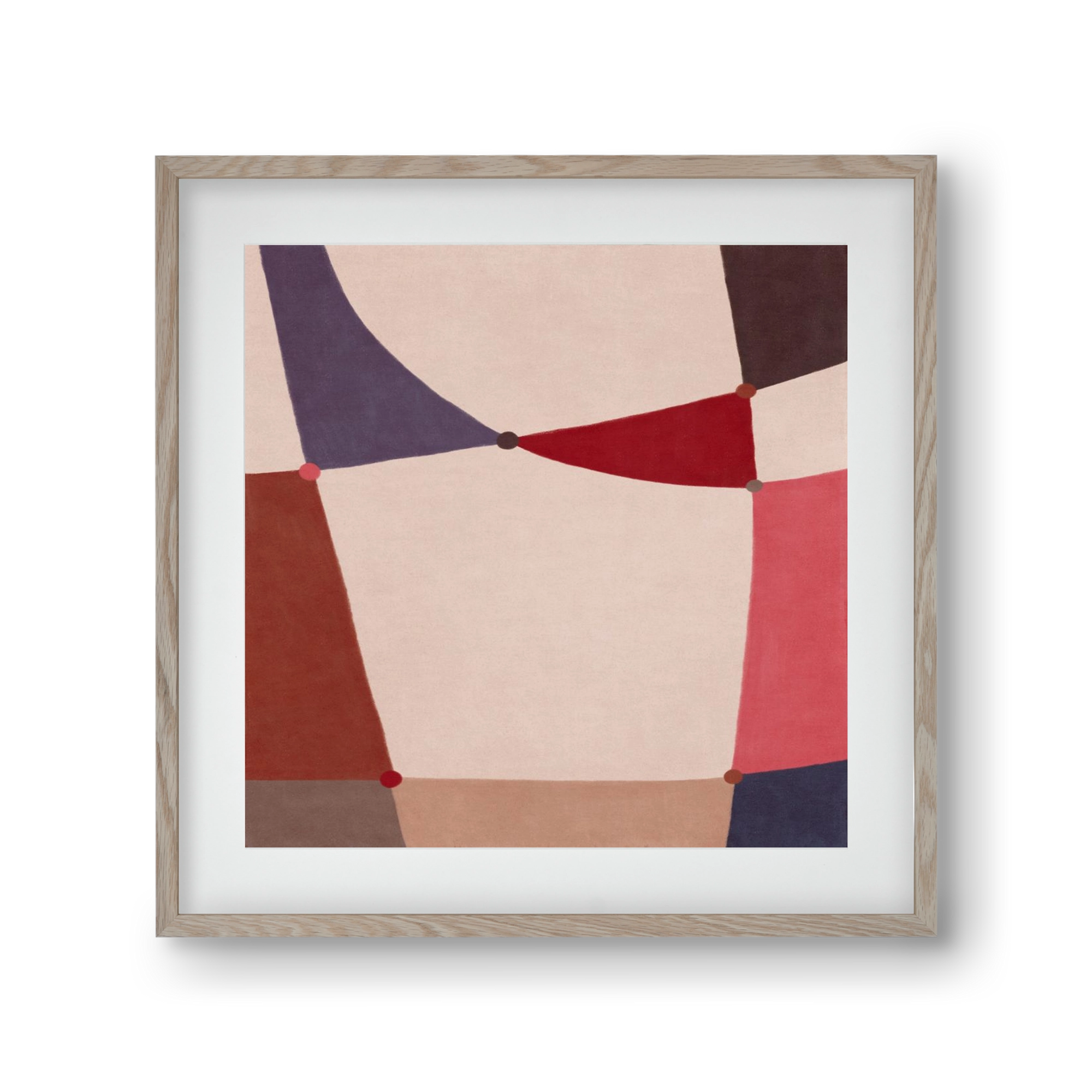 Abstract Intersections Q09, 30x30 cm (20x20 cm), Tölgy keret, paszpartuval