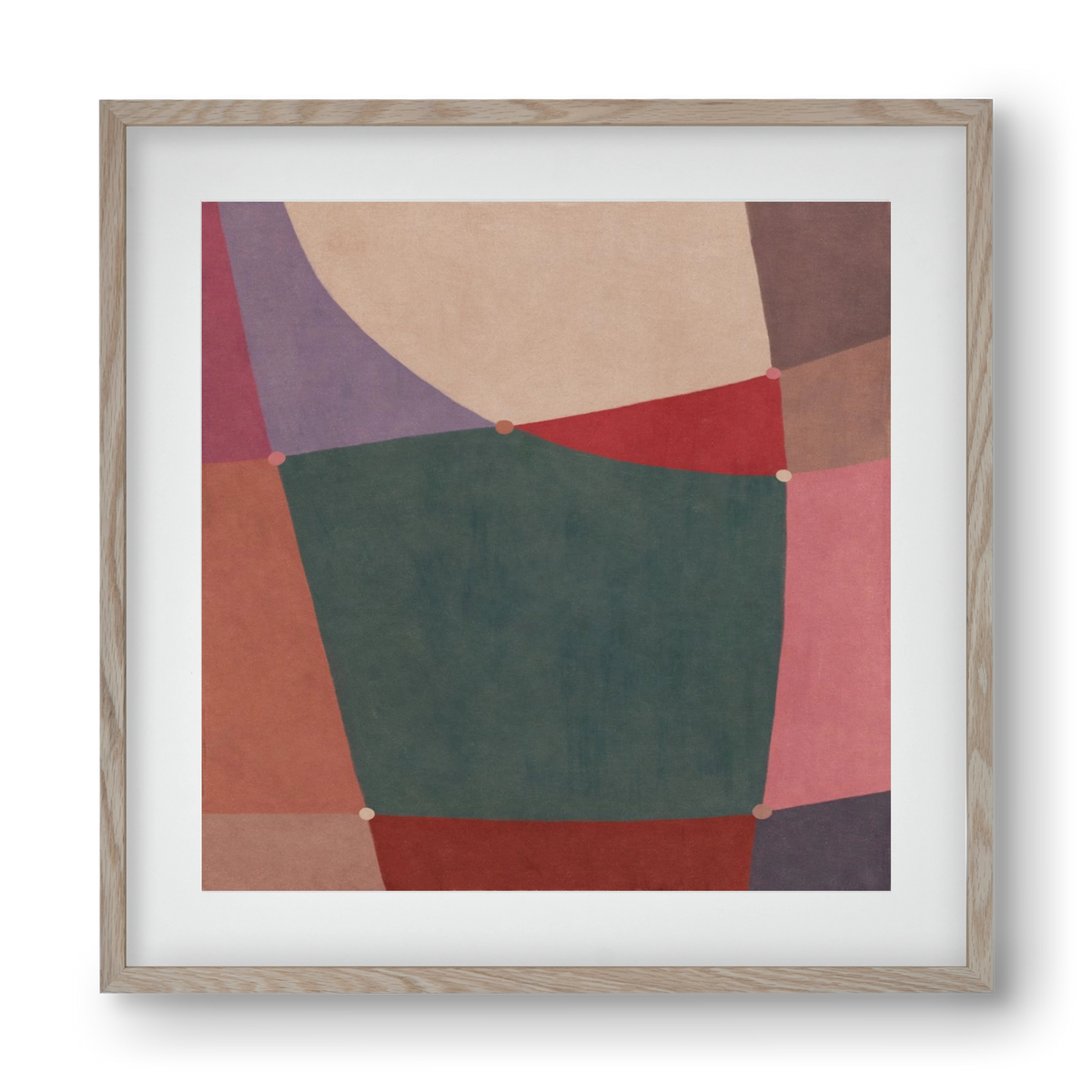 Abstract Intersections Q10, 40x40 cm (30x30 cm), Tölgy keret, paszpartuval