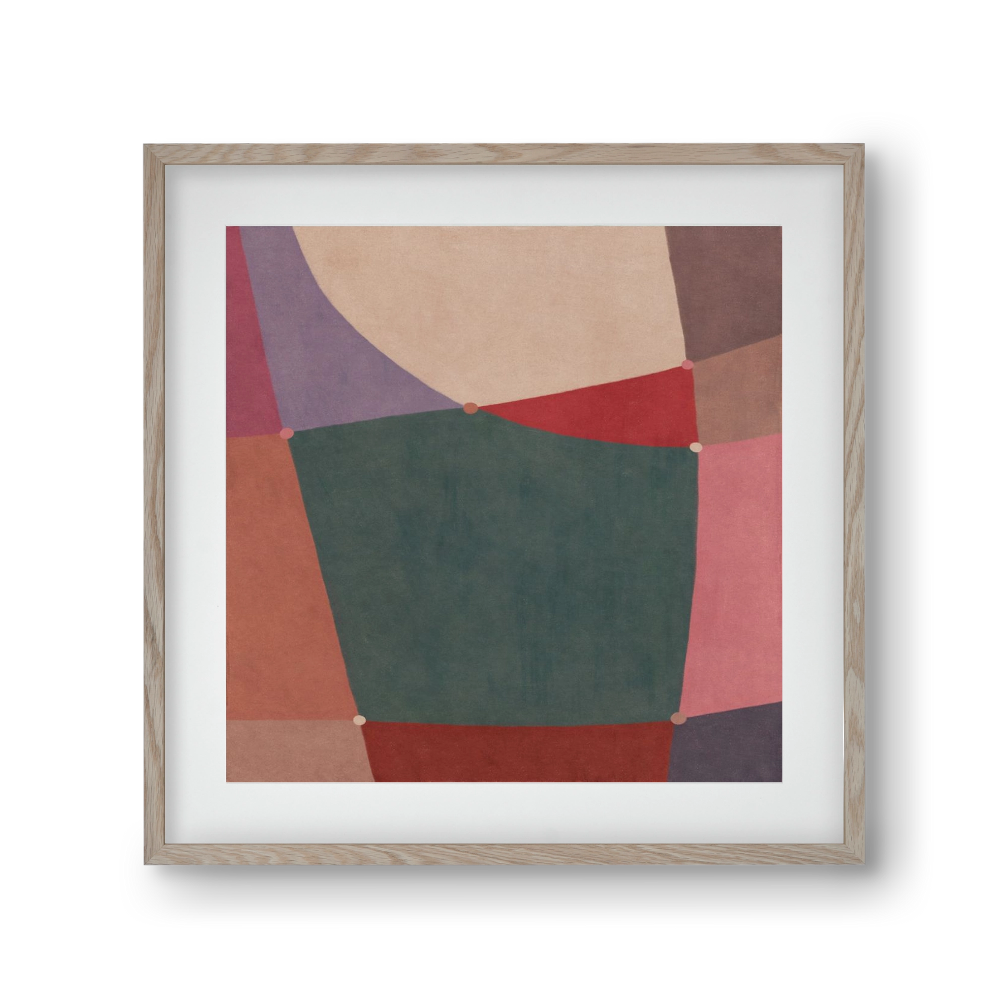 Abstract Intersections Q10, 30x30 cm (20x20 cm), Tölgy keret, paszpartuval