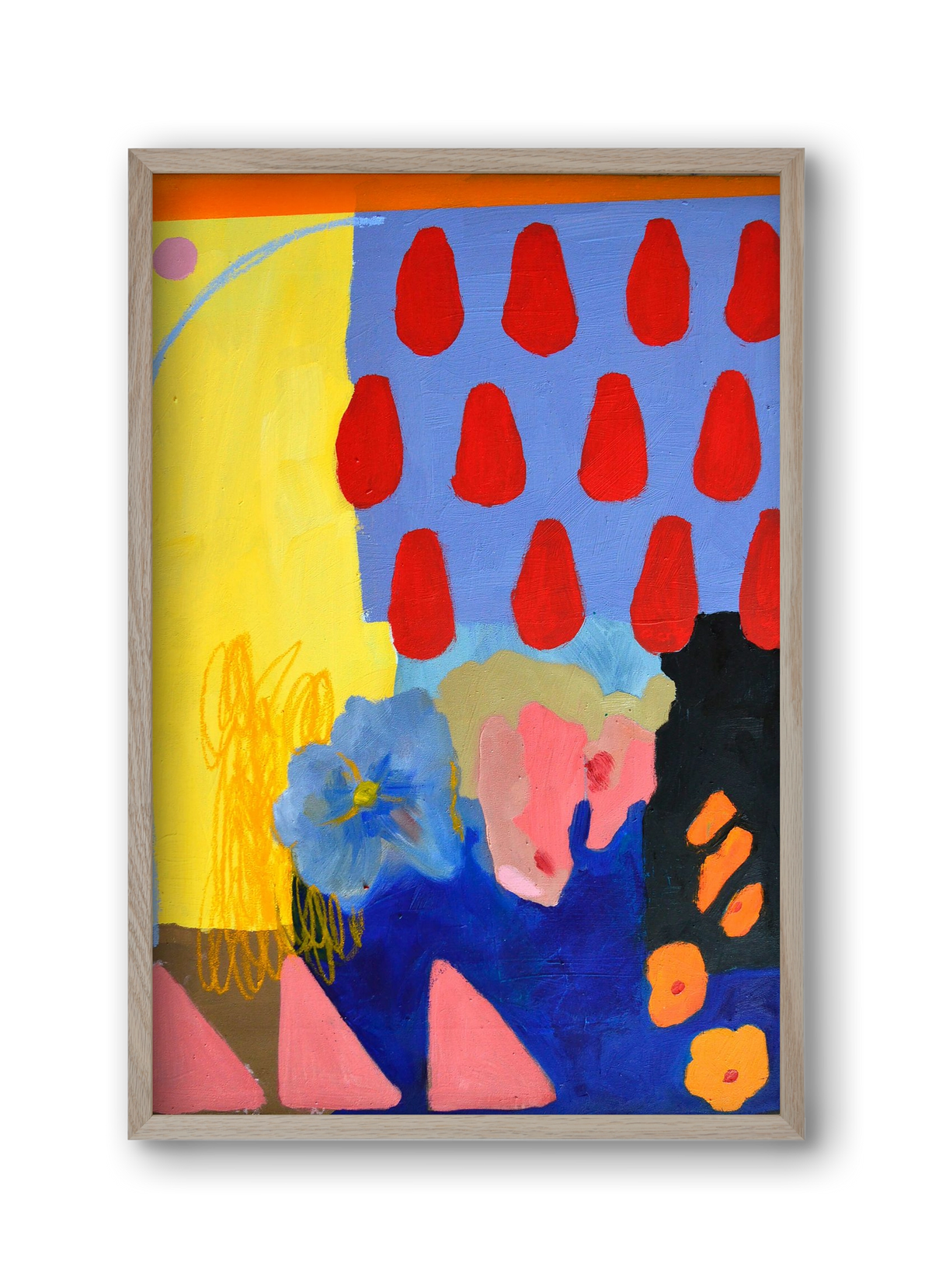 Rainy day, 30x45 cm (30x45 cm), Tölgy keret
