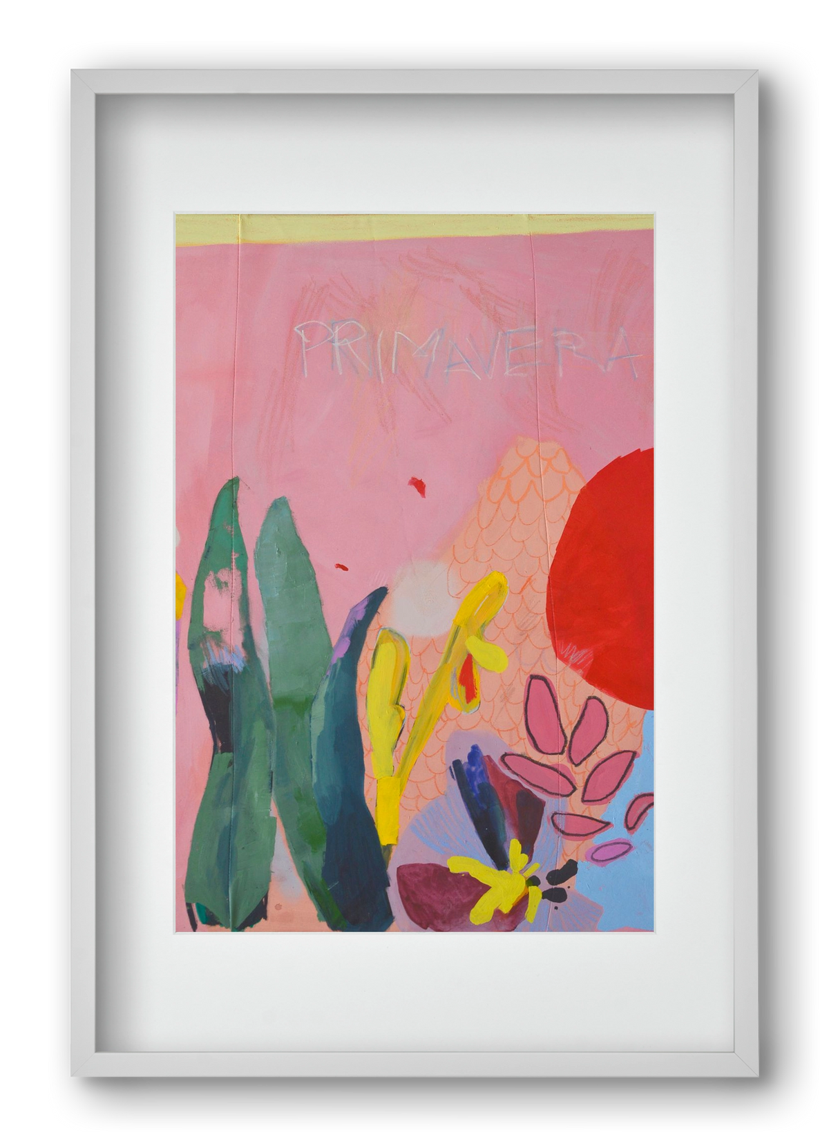 Primavera I., 40x60 cm (30x45 cm), Fehér keret, paszpartuval
