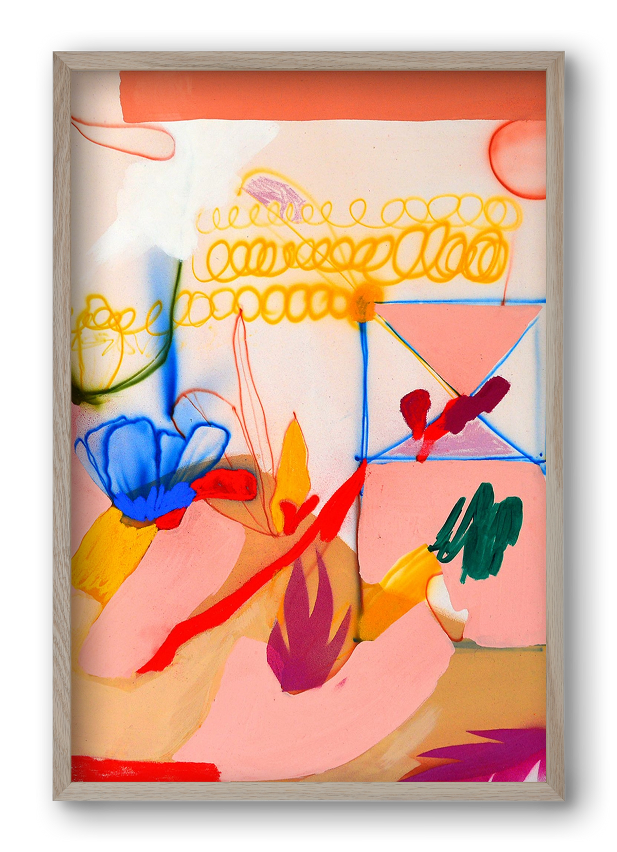 Good message, 40x60 cm (40x60 cm), Tölgy keret