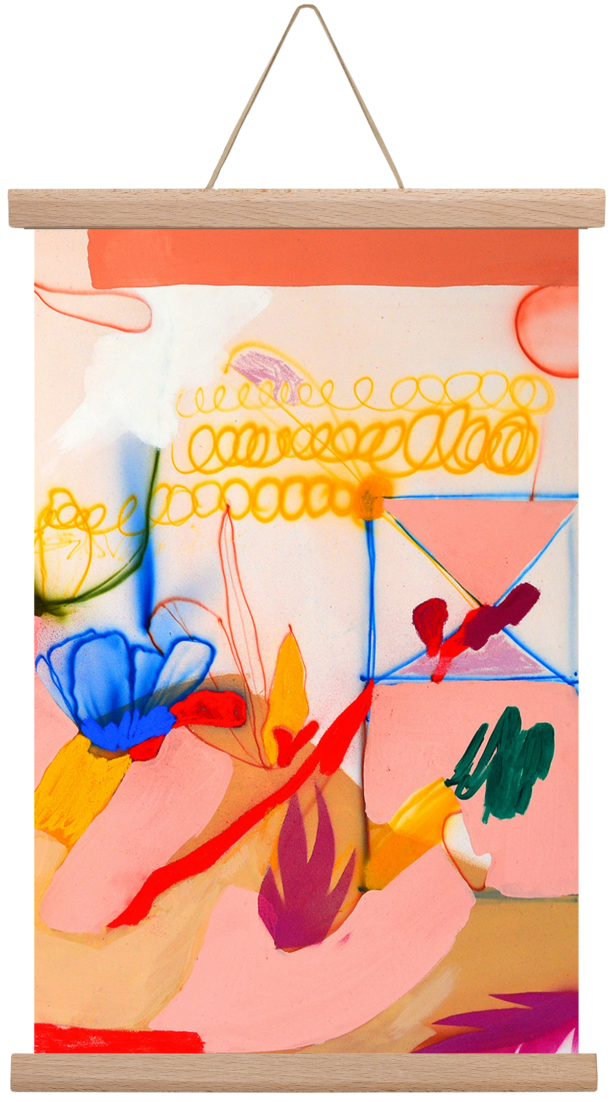 Good message, 30x45 cm (30x45 cm), Tölgy akasztó