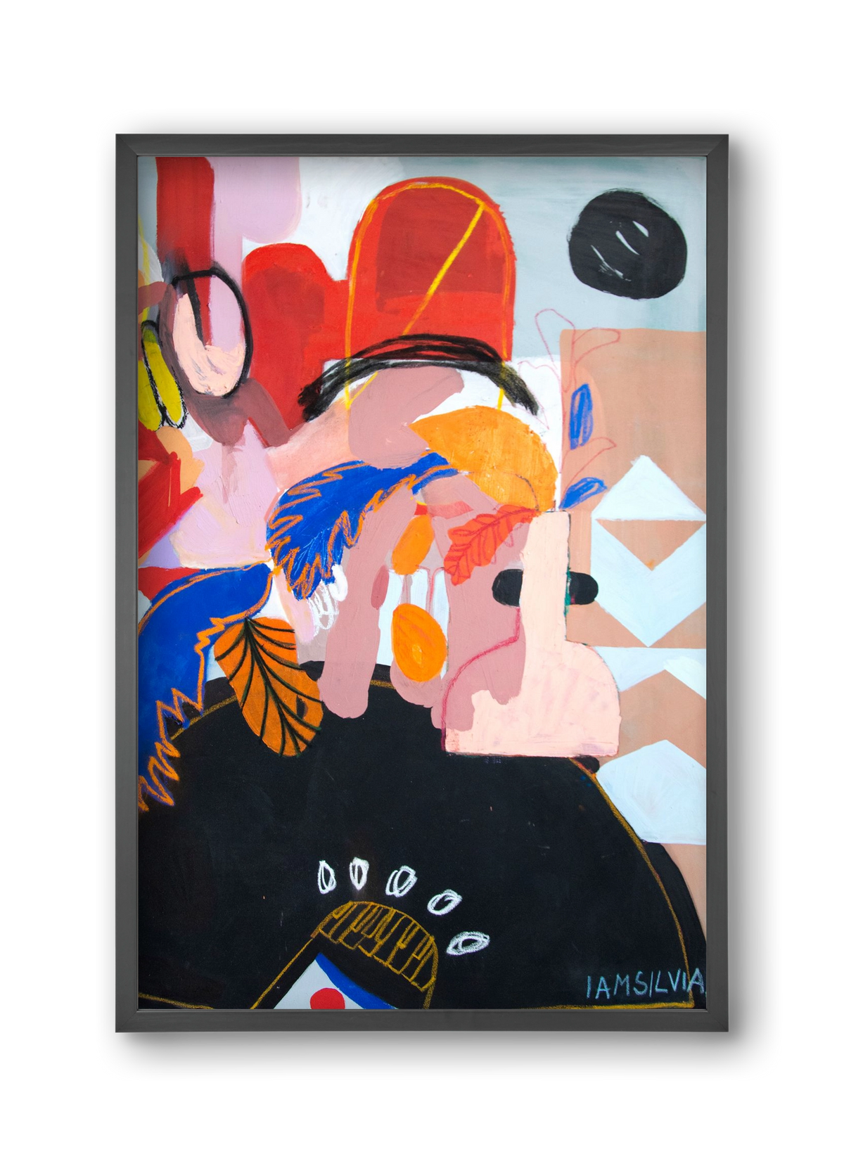 Sam o sebe I., 30x45 cm (30x45 cm), Fekete keret