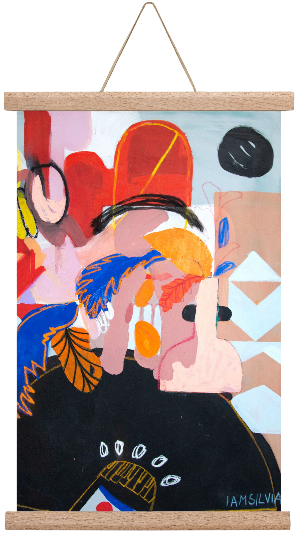 Sam o sebe I., 30x45 cm (30x45 cm), Tölgy akasztó