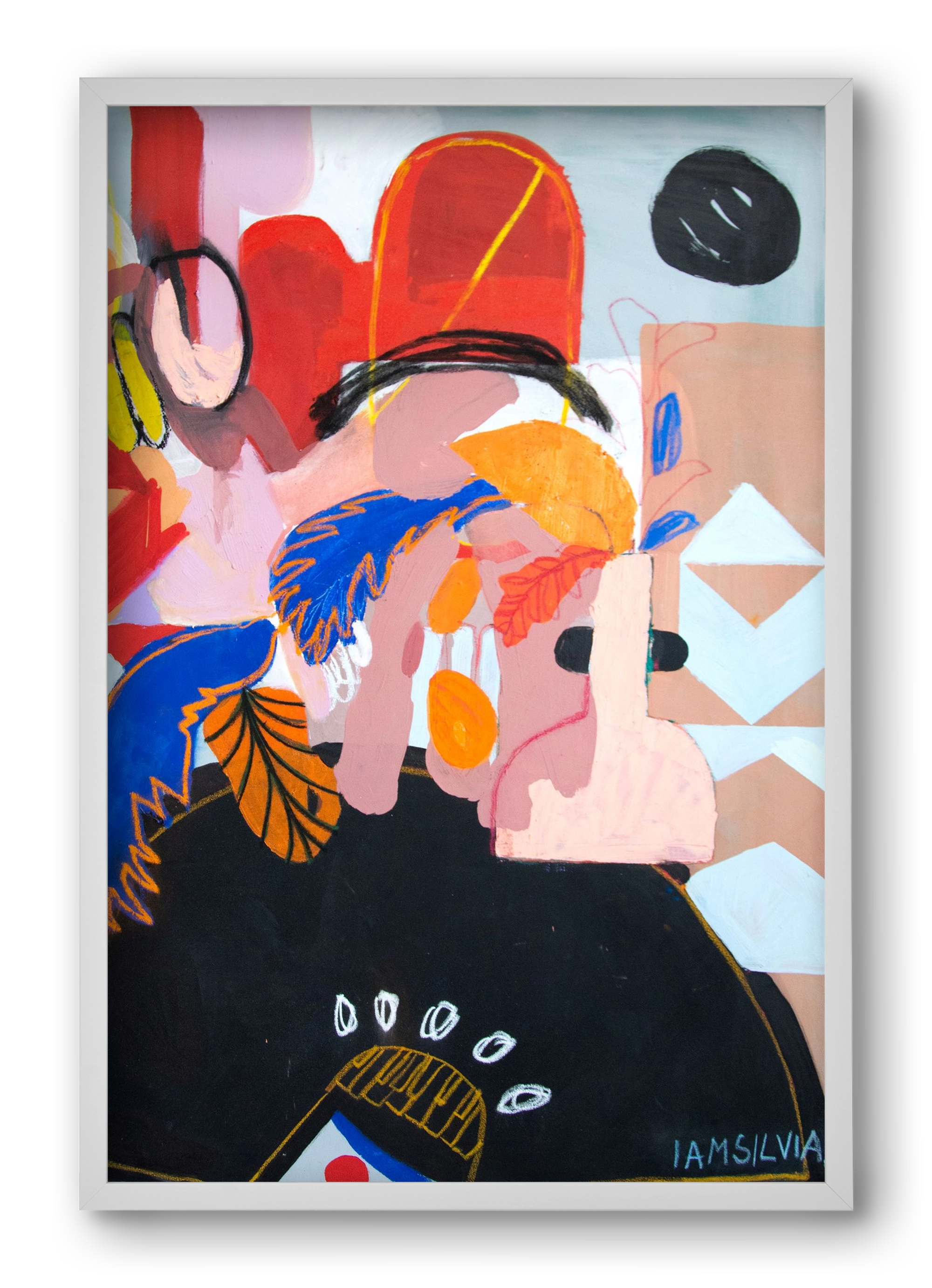 Sam o sebe I., 40x60 cm (40x60 cm), Fehér keret