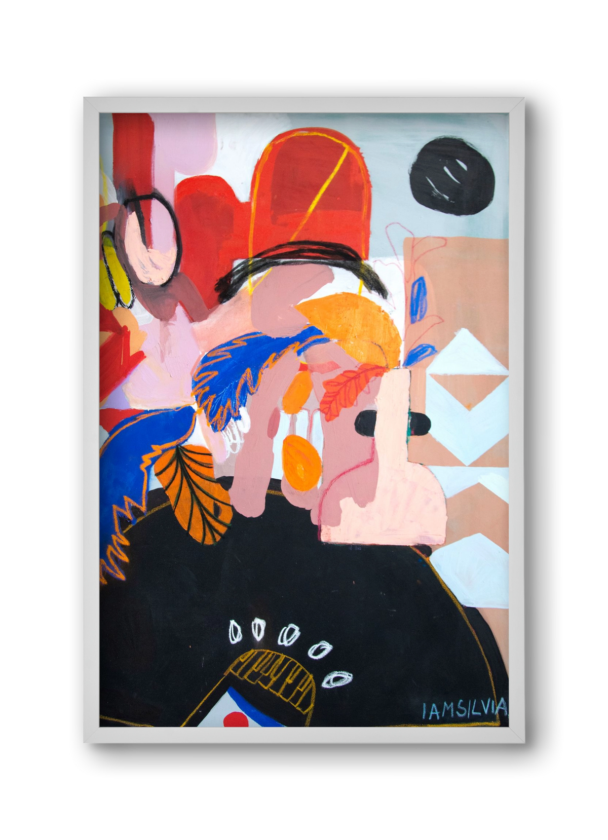 Sam o sebe I., 30x45 cm (30x45 cm), Fehér keret