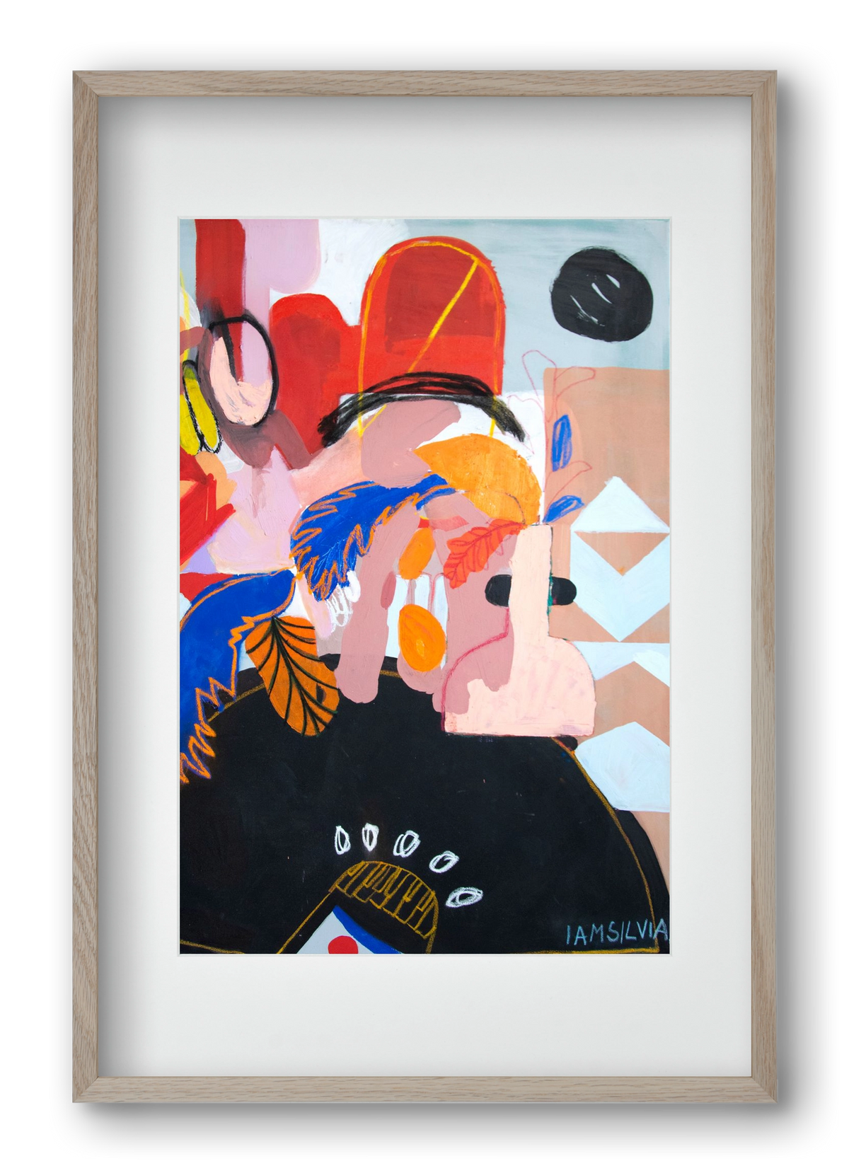 Sam o sebe I., 40x60 cm (30x45 cm), Tölgy keret, paszpartuval