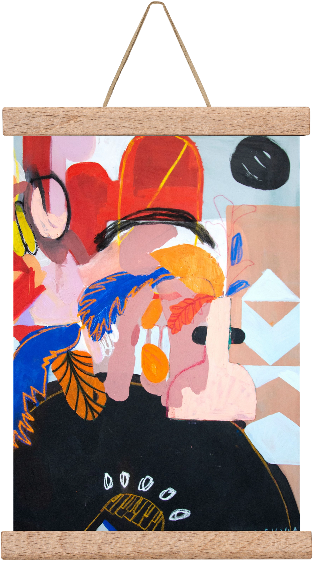 Sam o sebe I., 20x30 cm (20x30 cm), Tölgy akasztó